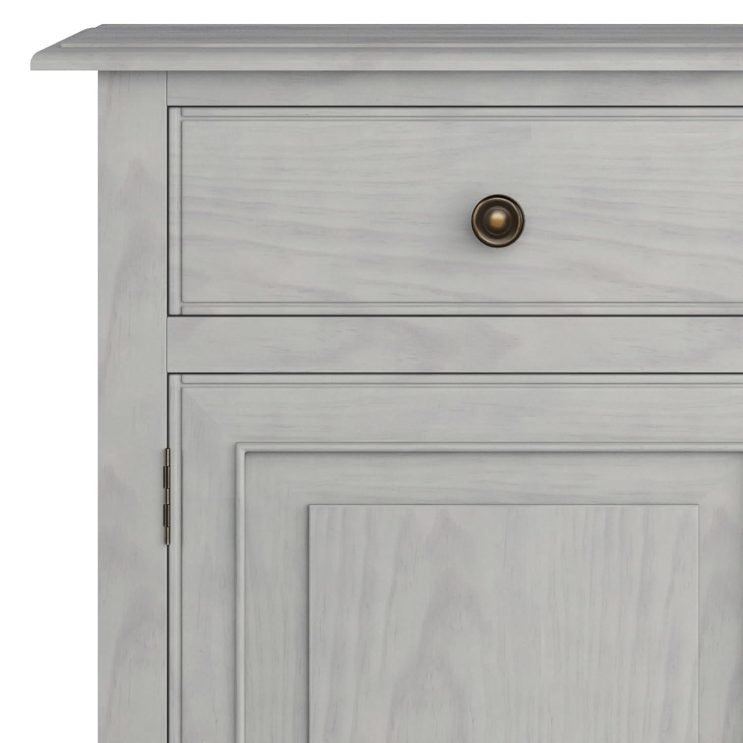 Simpli Home Connaught 40"W Solid Wood 2-Shelf Entryway Storage Cabinet with 2 Storage Drawers