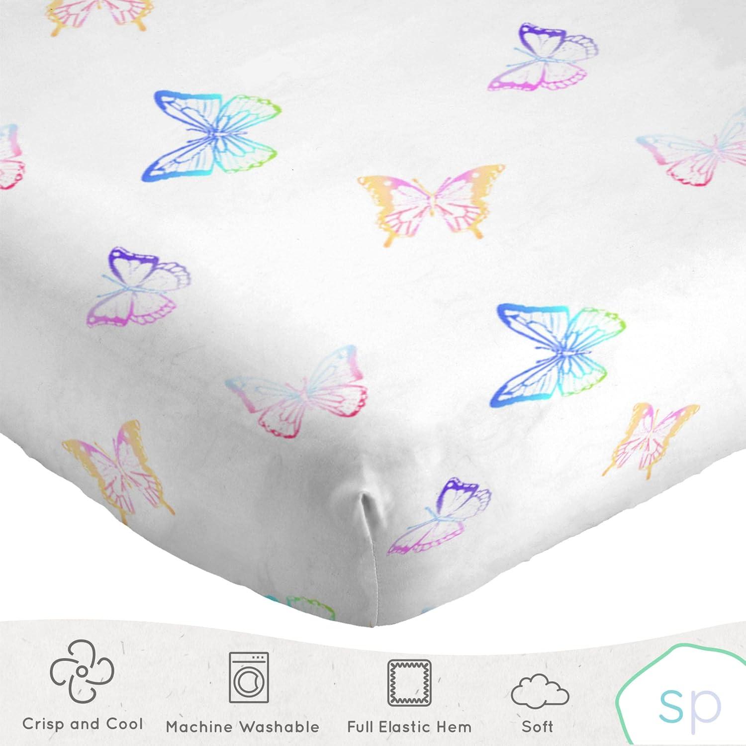 Saturday Park Saturday Park Ombre Butterflies 100% Organic Cotton Sheet Set