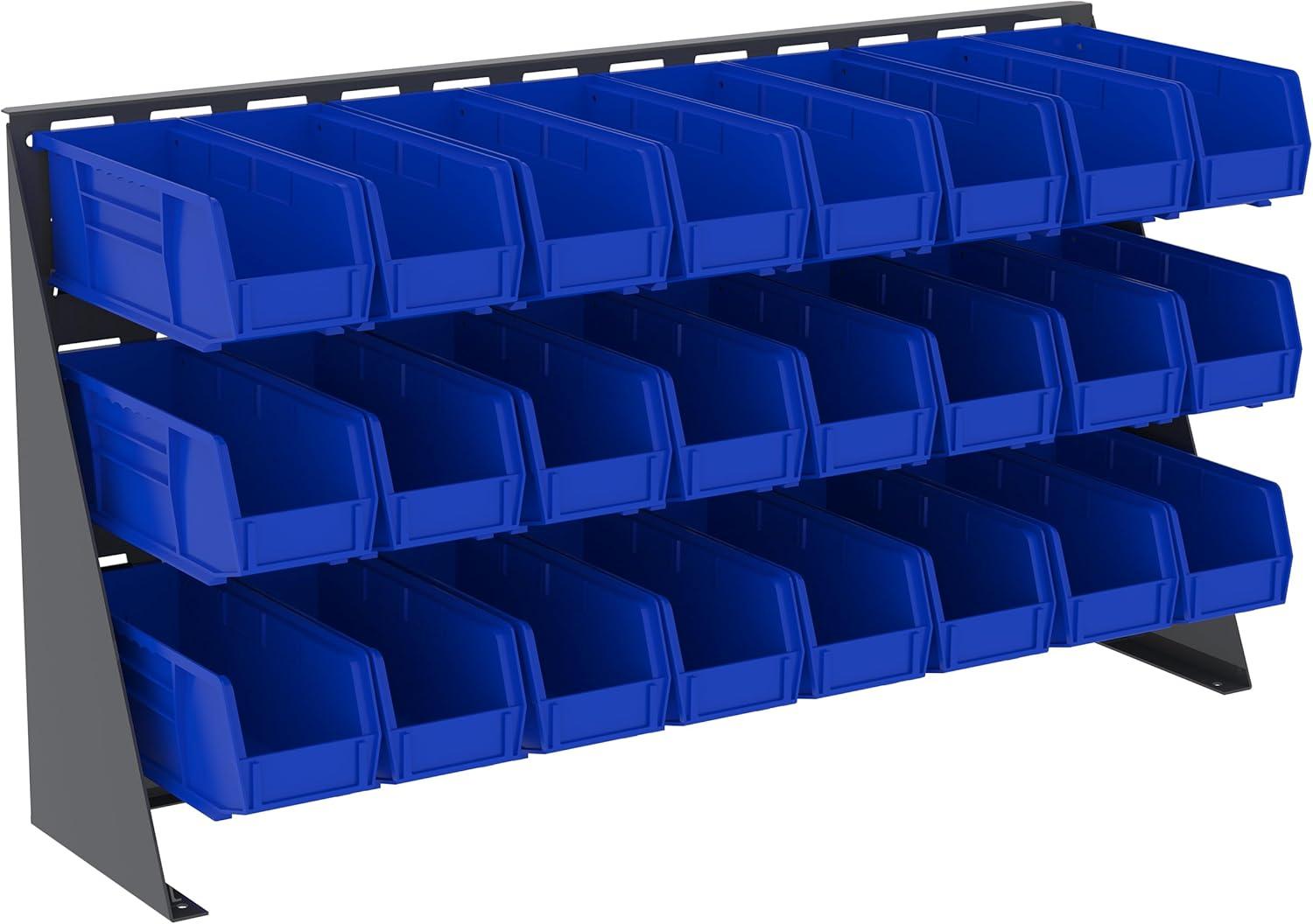 36-Inch Gray Powder Coated Steel Louvered Bench Rack