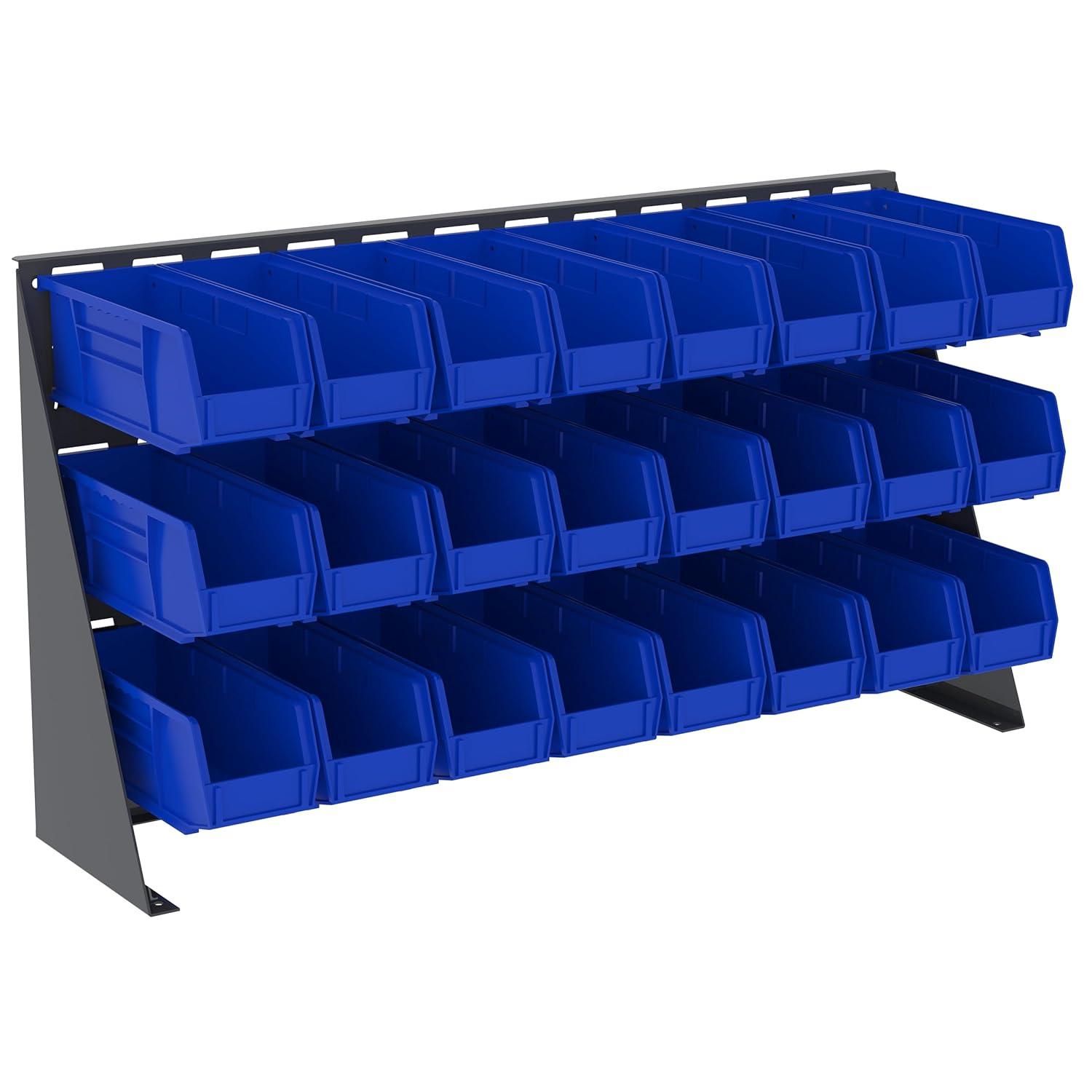 36-Inch Gray Powder Coated Steel Louvered Bench Rack