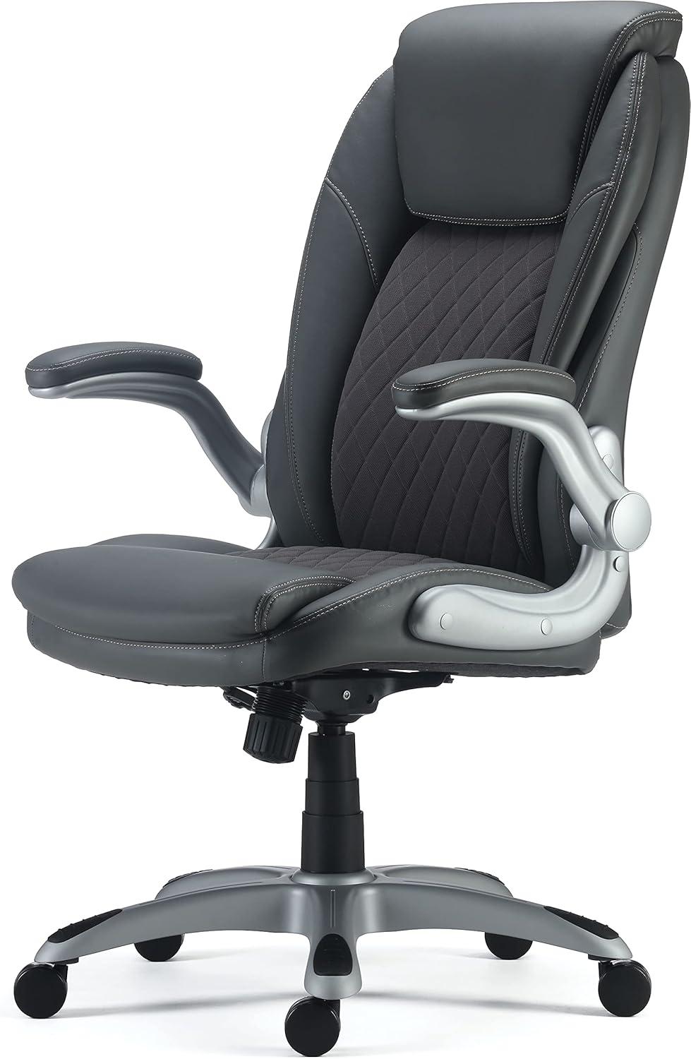 Staples Sorina Bonded Leather Chair Grey (53253)