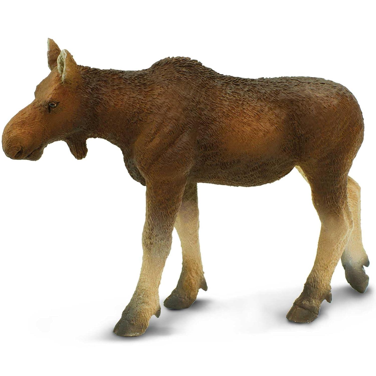 Safari Ltd. Cow Moose Figurine - Lifelike 4.5" Model Figure - Educational Toy for Boys, Girls, and Kids Ages 1+