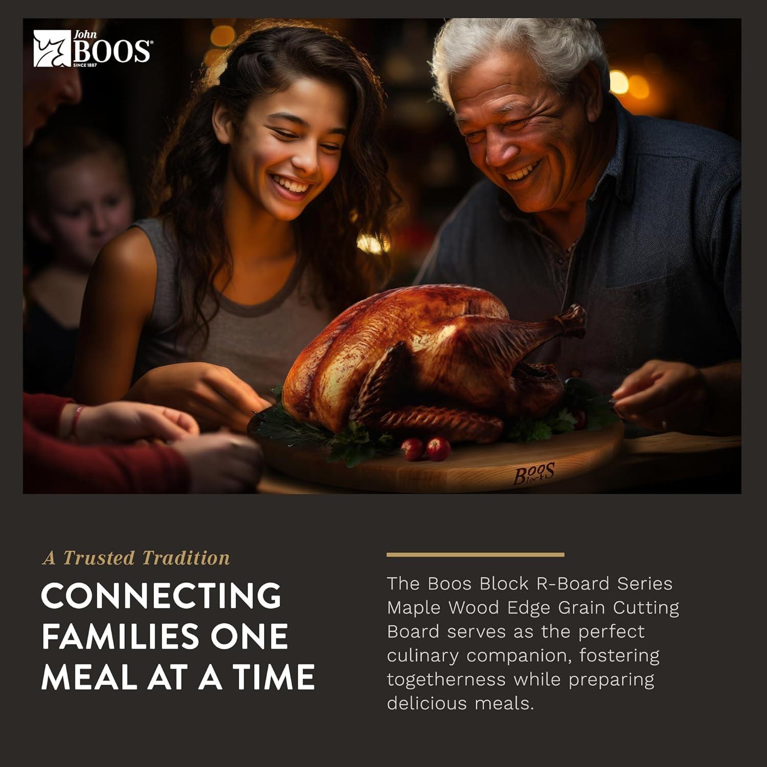 John Boos John Boos 18" Round Cutting Board, 1.5" Edge Grain