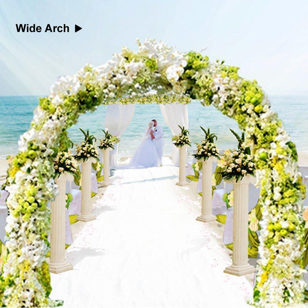 Metal Pergola Arbor,4.6 Feet Wide x7.9 Feet High Assemble Freely for Various Climbing Plant Wedding Garden Arch Bridal Party Decoration Wide Arbor