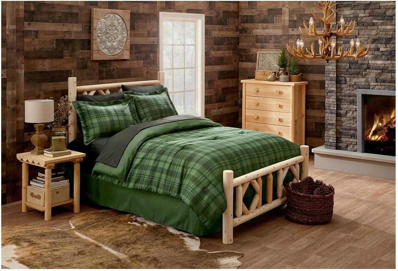 CASTLECREEK Diamond North American Cedar Log Bed, King