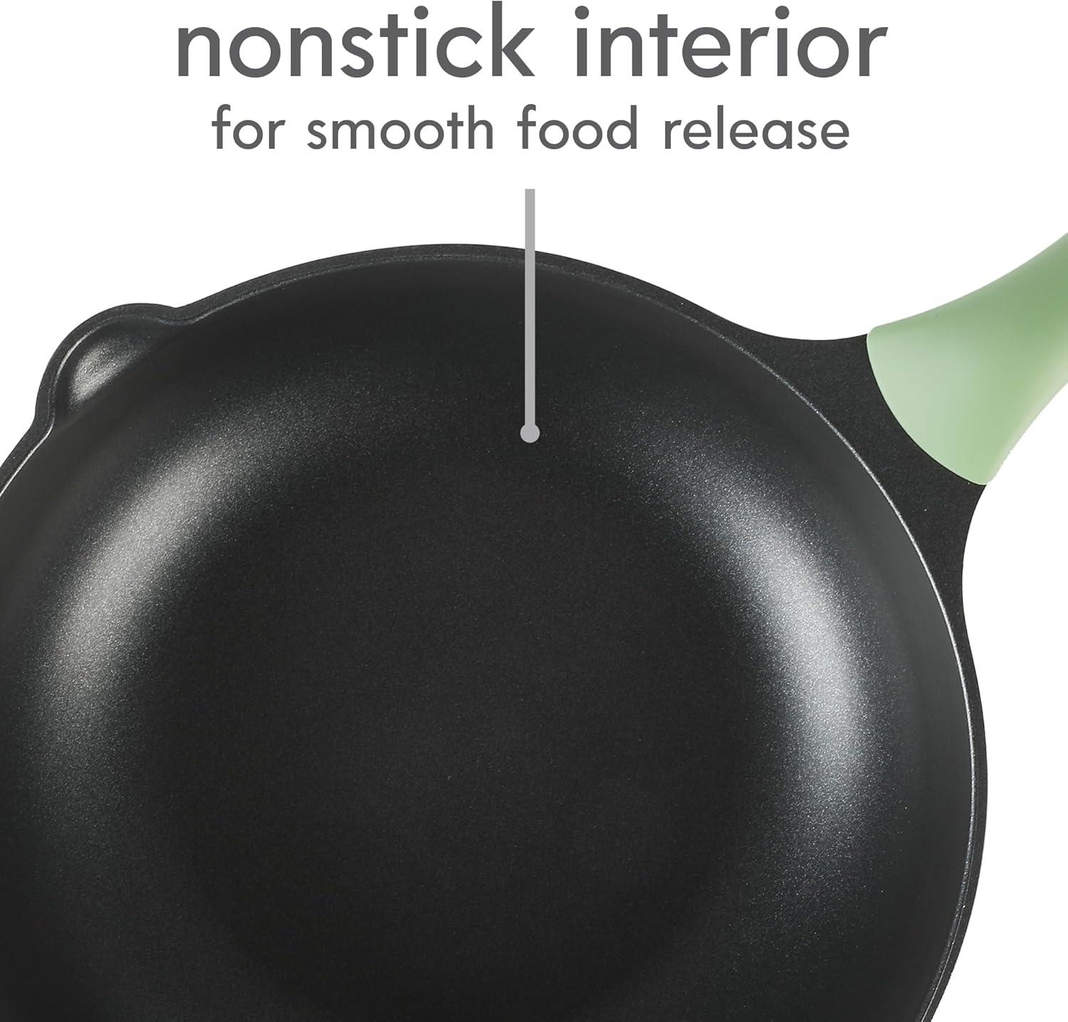 Kenmore Theodore 6 Quarts Non-Stick Aluminum Saute Pan with Lid