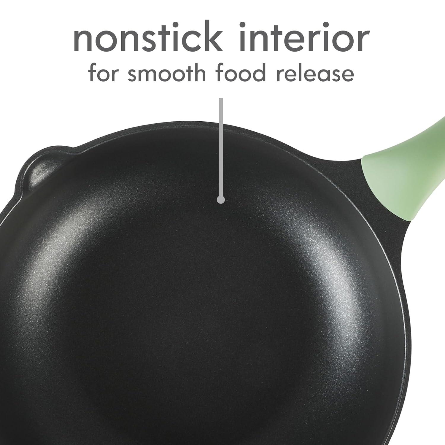 Kenmore Theodore 6 Quarts Non-Stick Aluminum Saute Pan with Lid