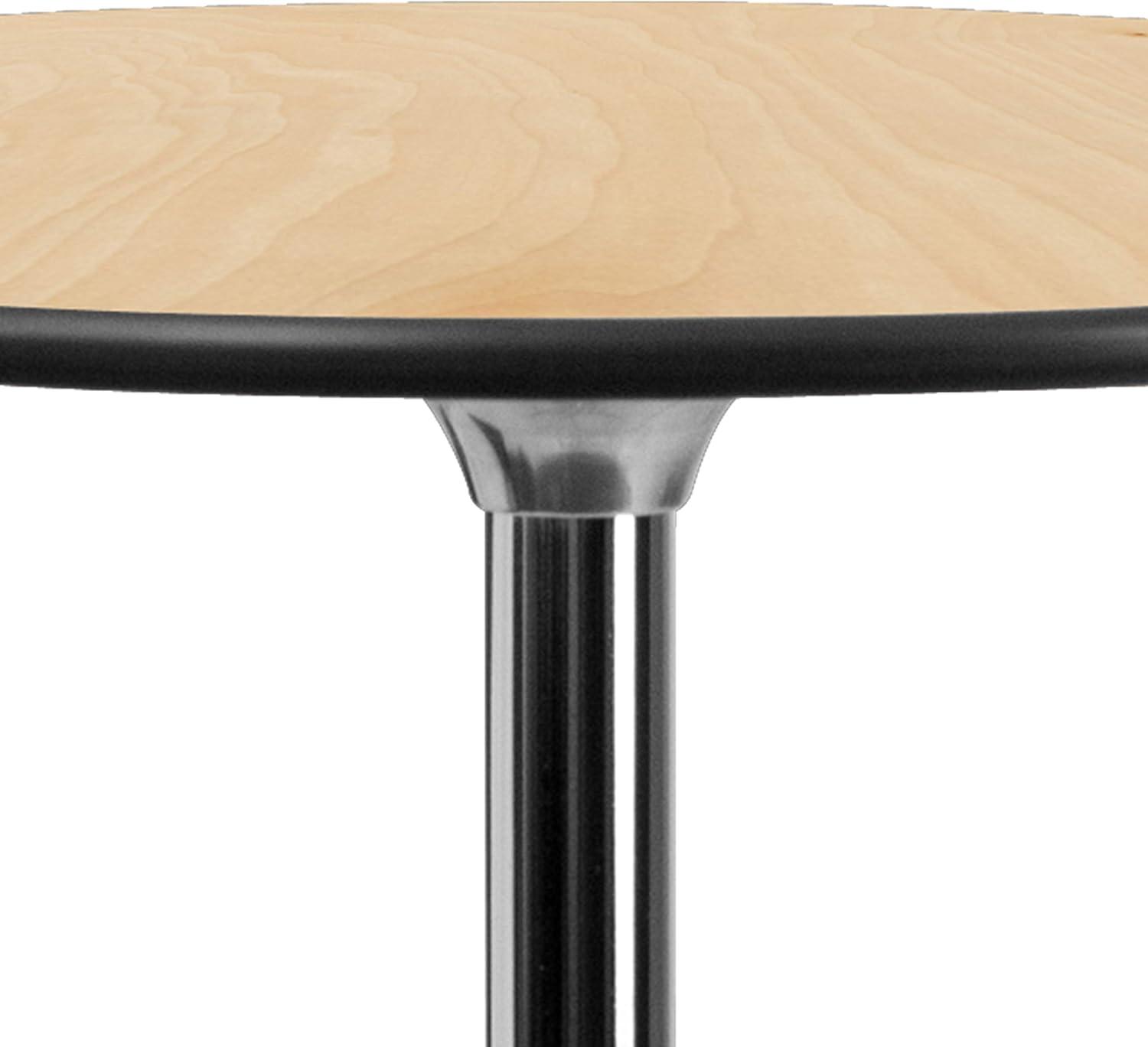 Flash Furniture Marrel Round Wood Cocktail Table with Columns by Flash Furniture