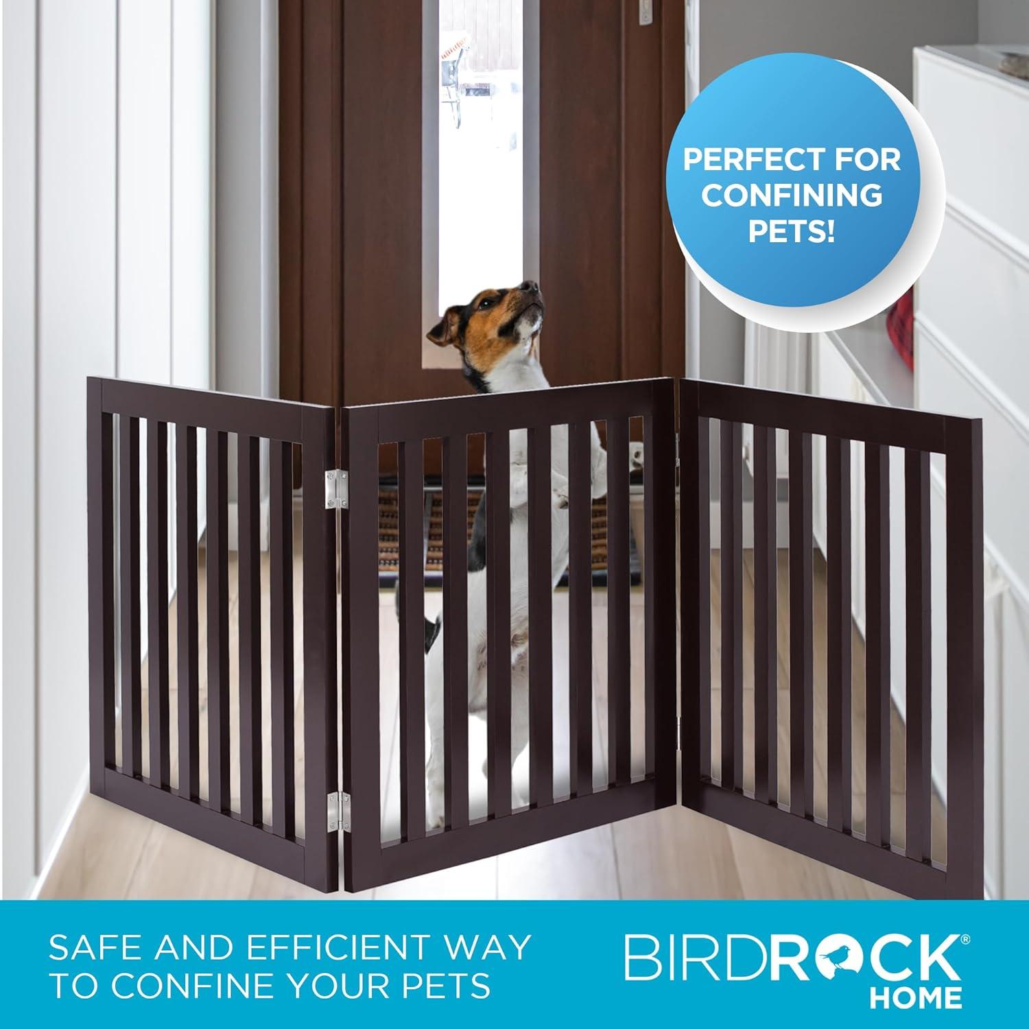 BirdRock Home Wood Free Standing Pet Gate