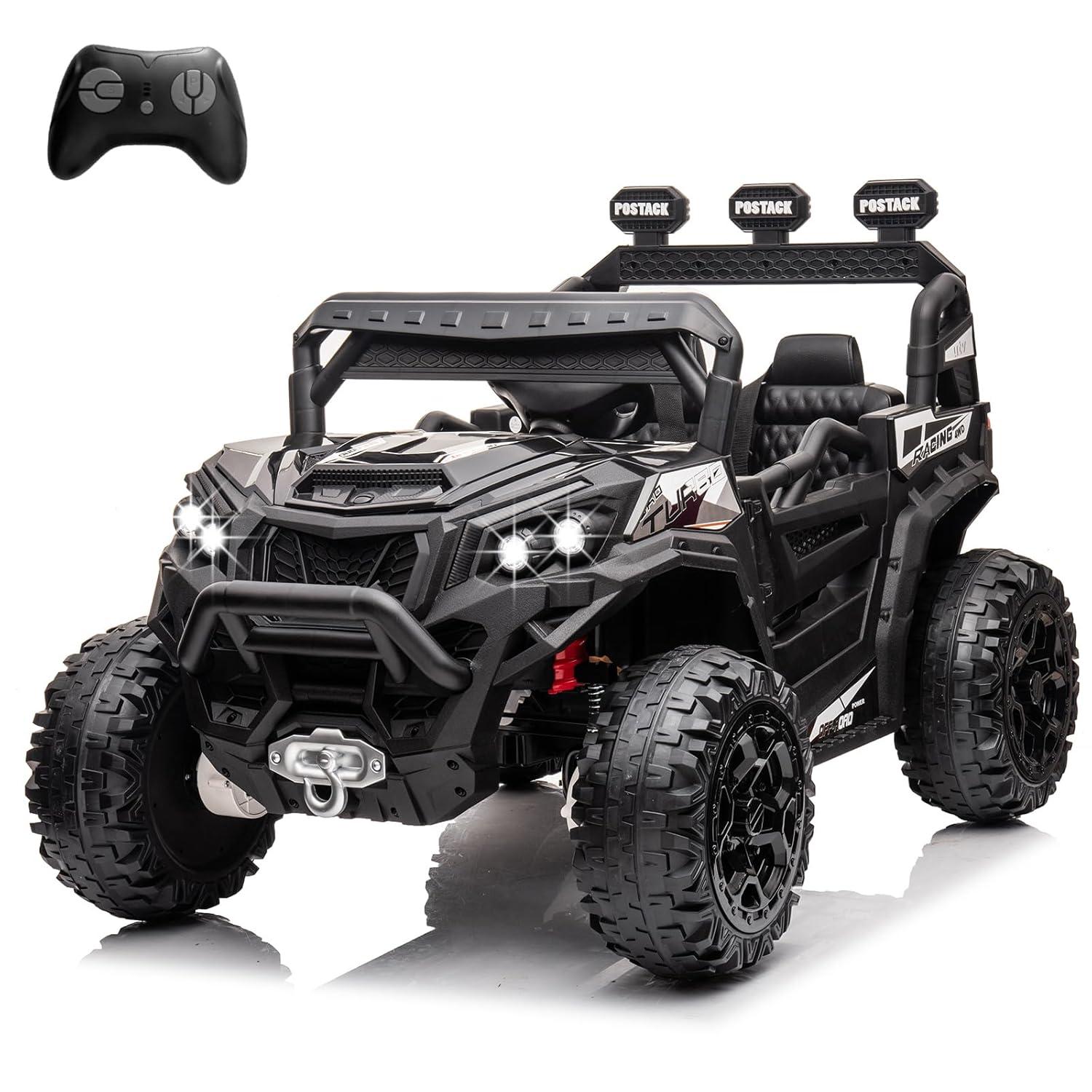 Anrli 24V 4WD Kids Electric UTV w/ Remote Control, Large Seat & 3 Speeds (Ages 3-8)
