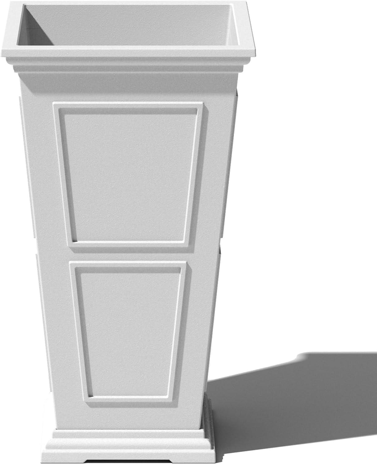 Veradek Brixton Tall 28" Plastic Planter - White