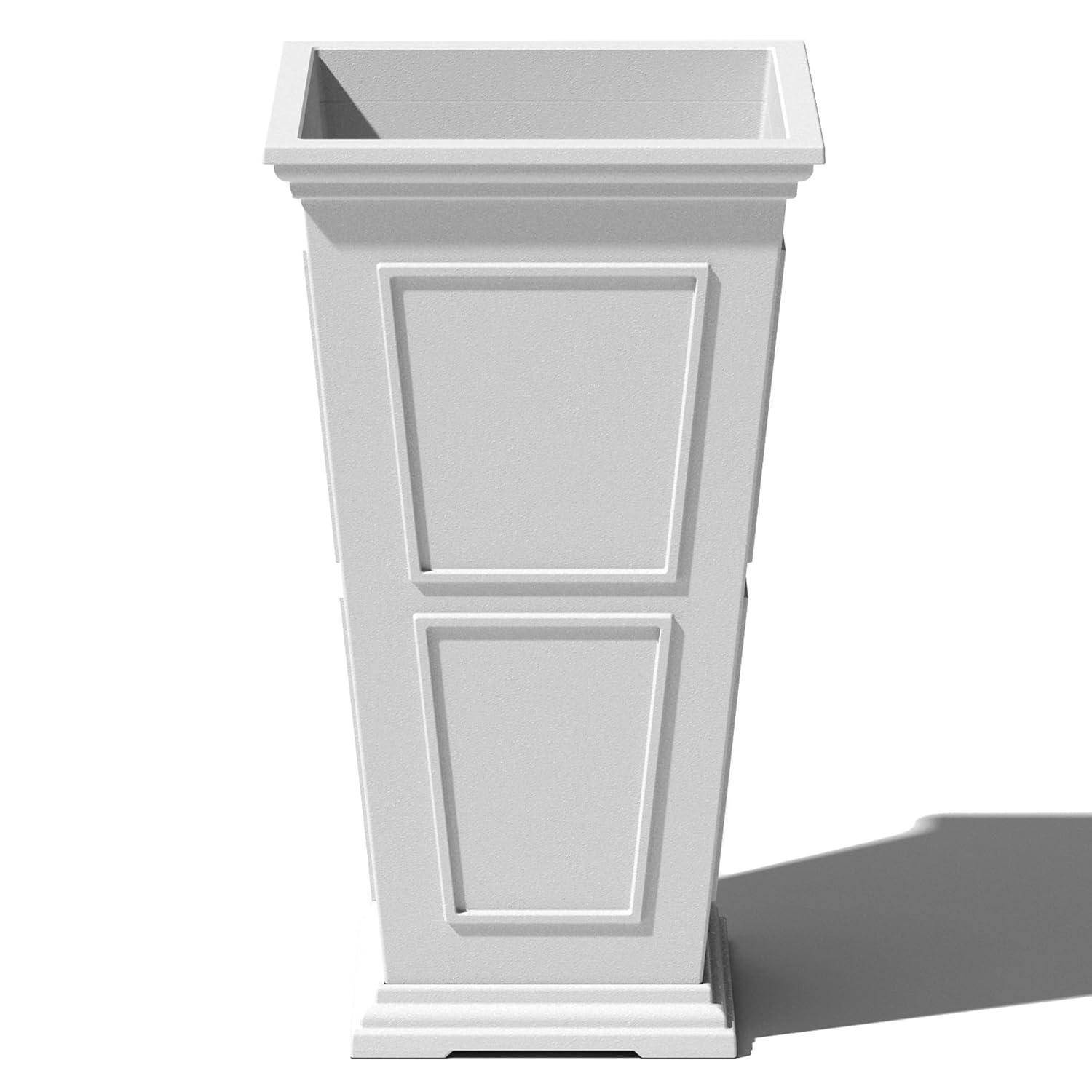 Veradek Brixton Tall 28" Plastic Planter - White