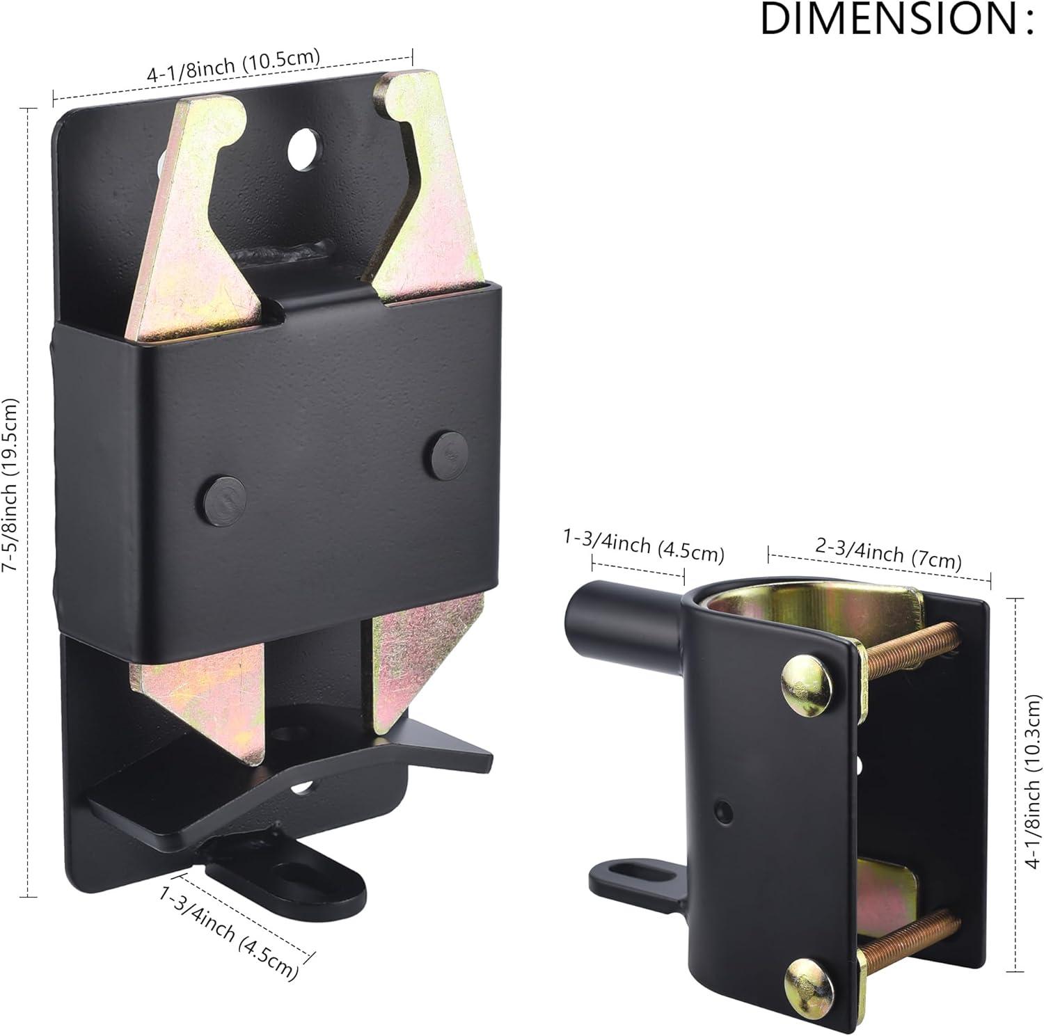 Black Steel Manual Gate Latch for Chain Link Fence