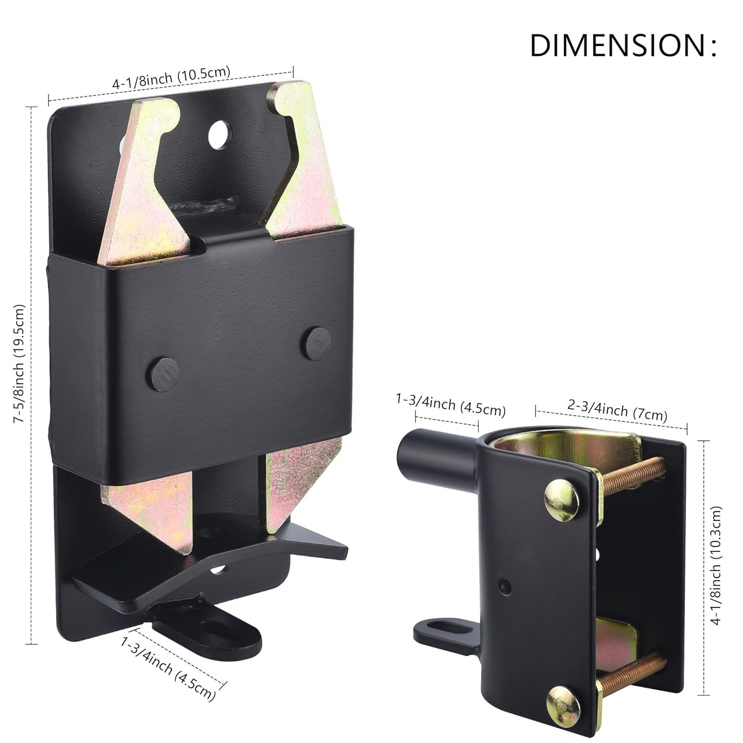 Black Steel Manual Gate Latch for Chain Link Fence