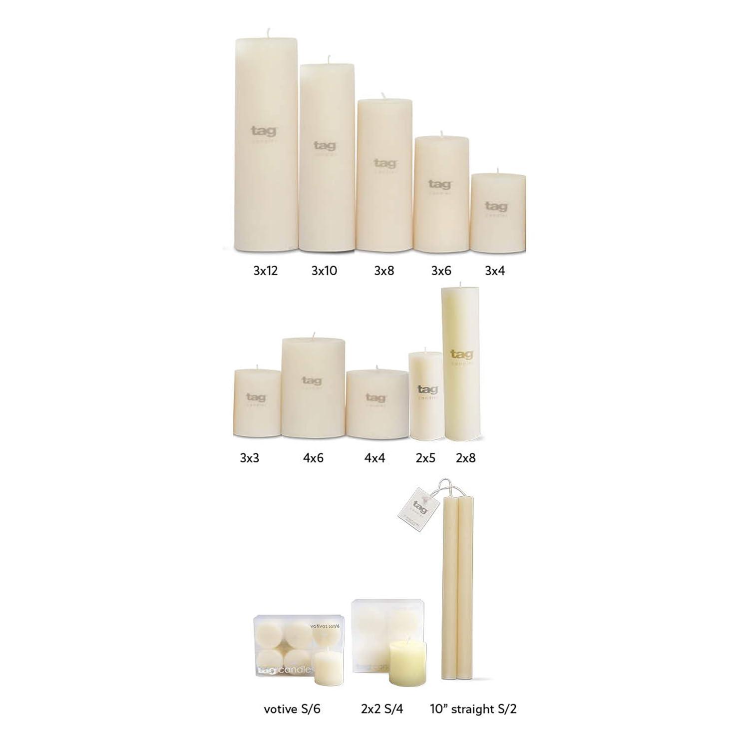 TAG Unscented Pillar Candle