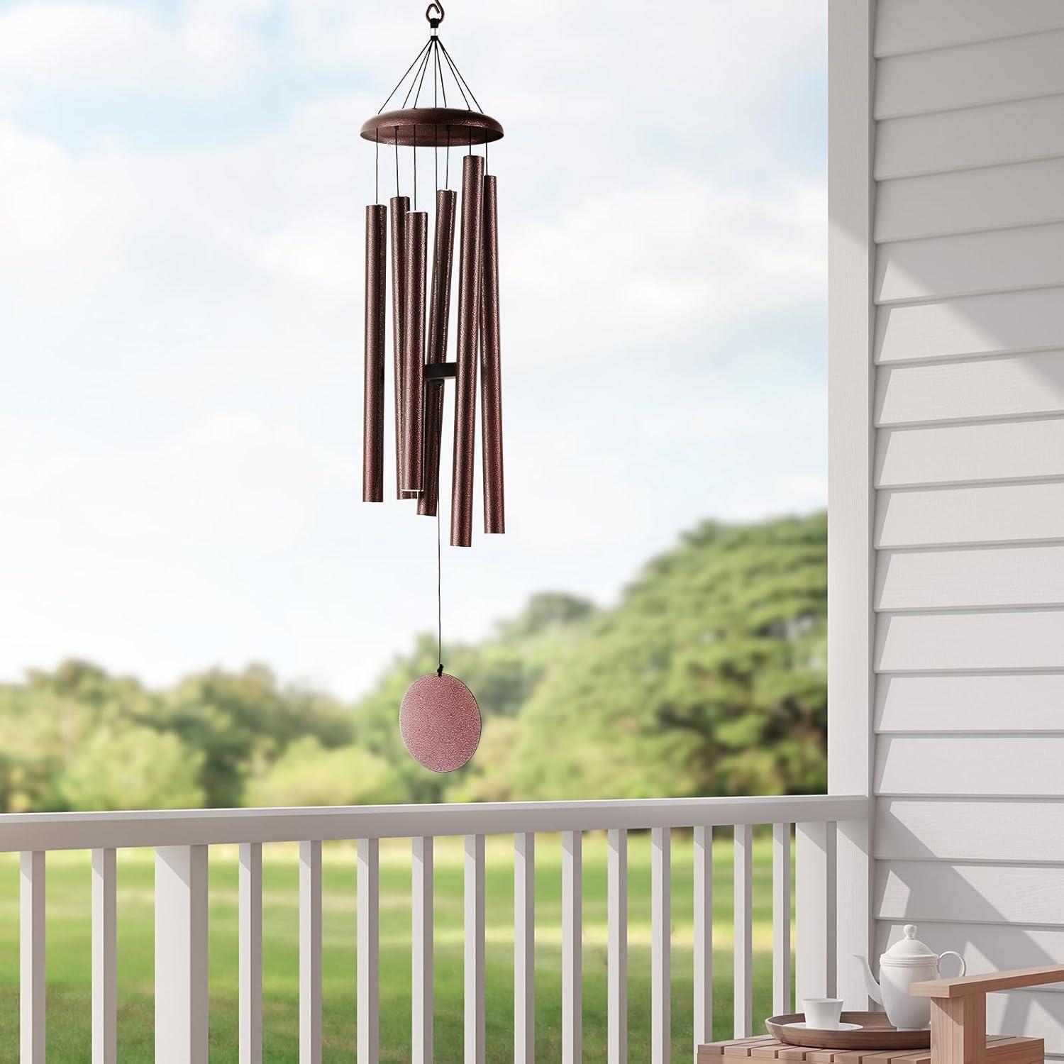 VEVOR 45" Memorial Wind Chimes for Outside - Professional Deep Tone Gift for Mother's Day, Father's Day, Birthdays, D Key Tuned Outdoor Chimes with Bronze Finish, Sympathy Gift for Loss of Loved One