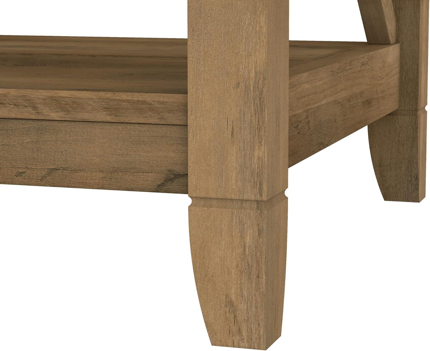 Bush Furniture Key West Tall 5 Shelf Bookcase, Reclaimed Pine