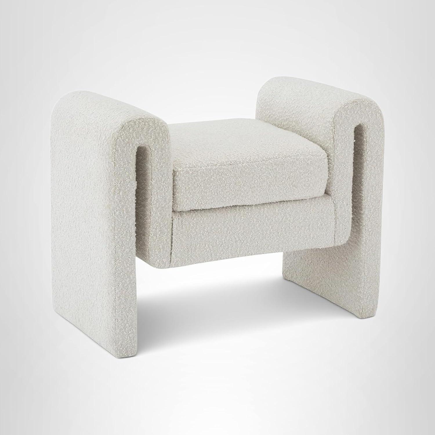 Wrought Studio™ Hobel Boucle Fabric Upholstered Bench