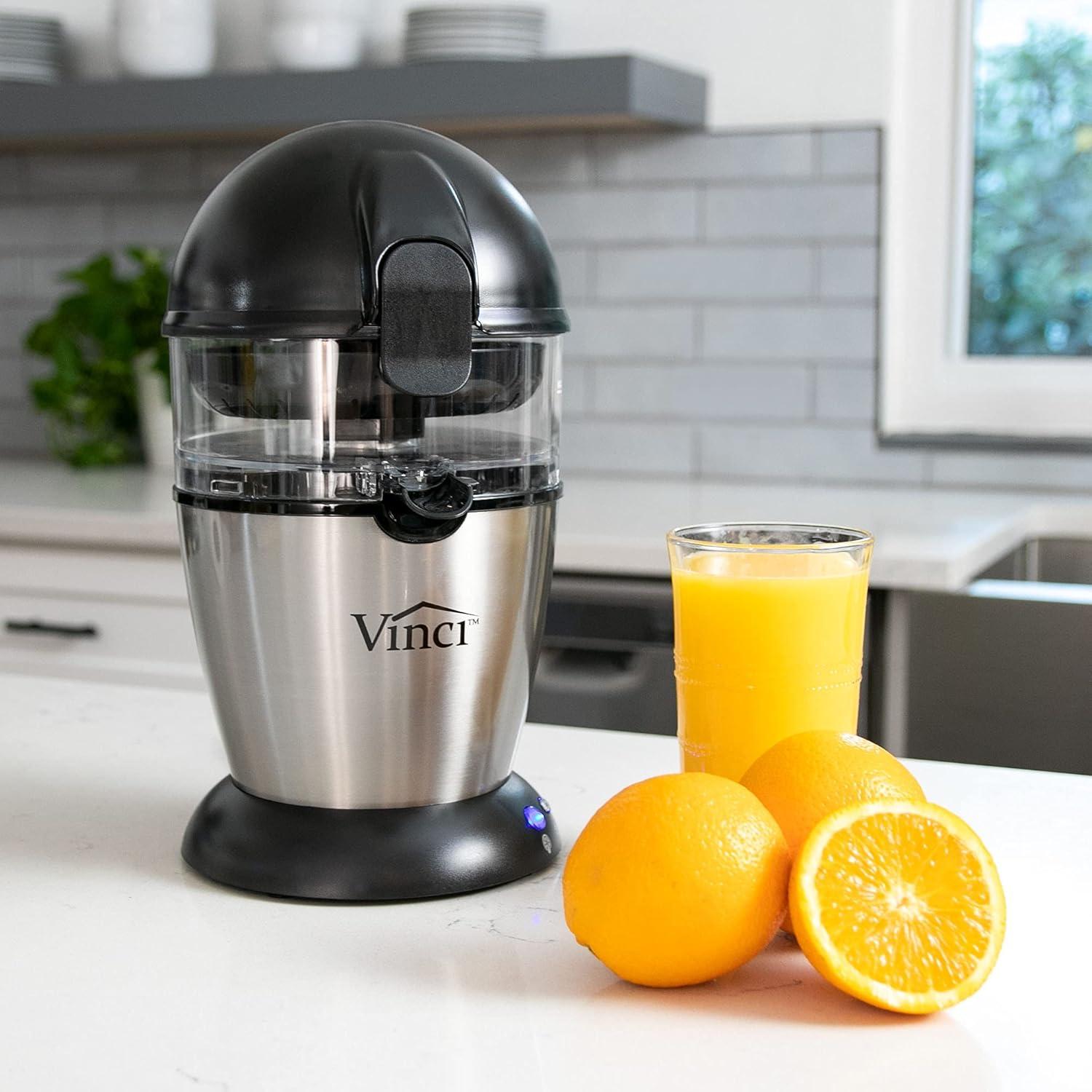 Vinci Hands-Free Electric Citrus Juicer with Stainless Steel Finish