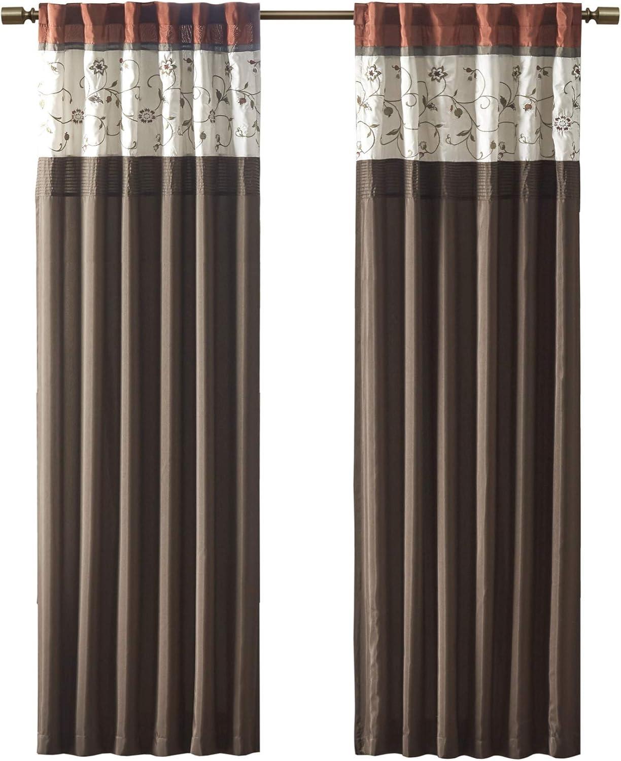 Madison Park Serene Embroidered Curtain Panel