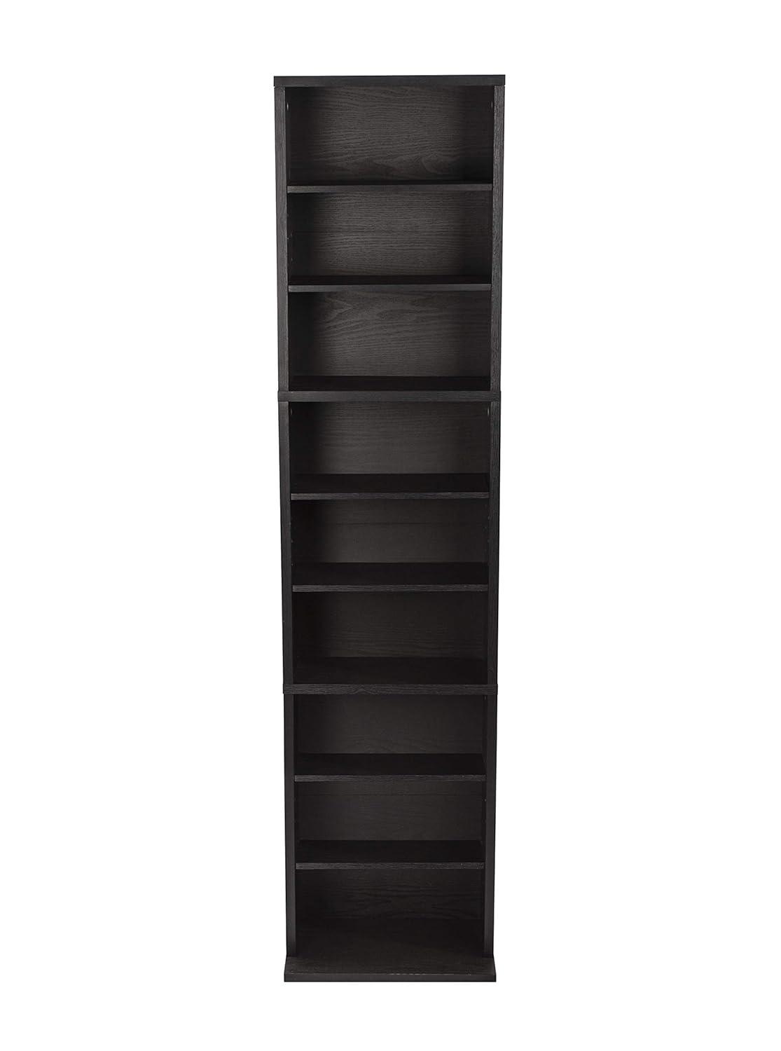 Atlantic Herrin Media Storage Cabinet – Protects & Organizes Prized Music, Movie, Video Games or Memorabilia Collections, PN 74736250 in Ebony