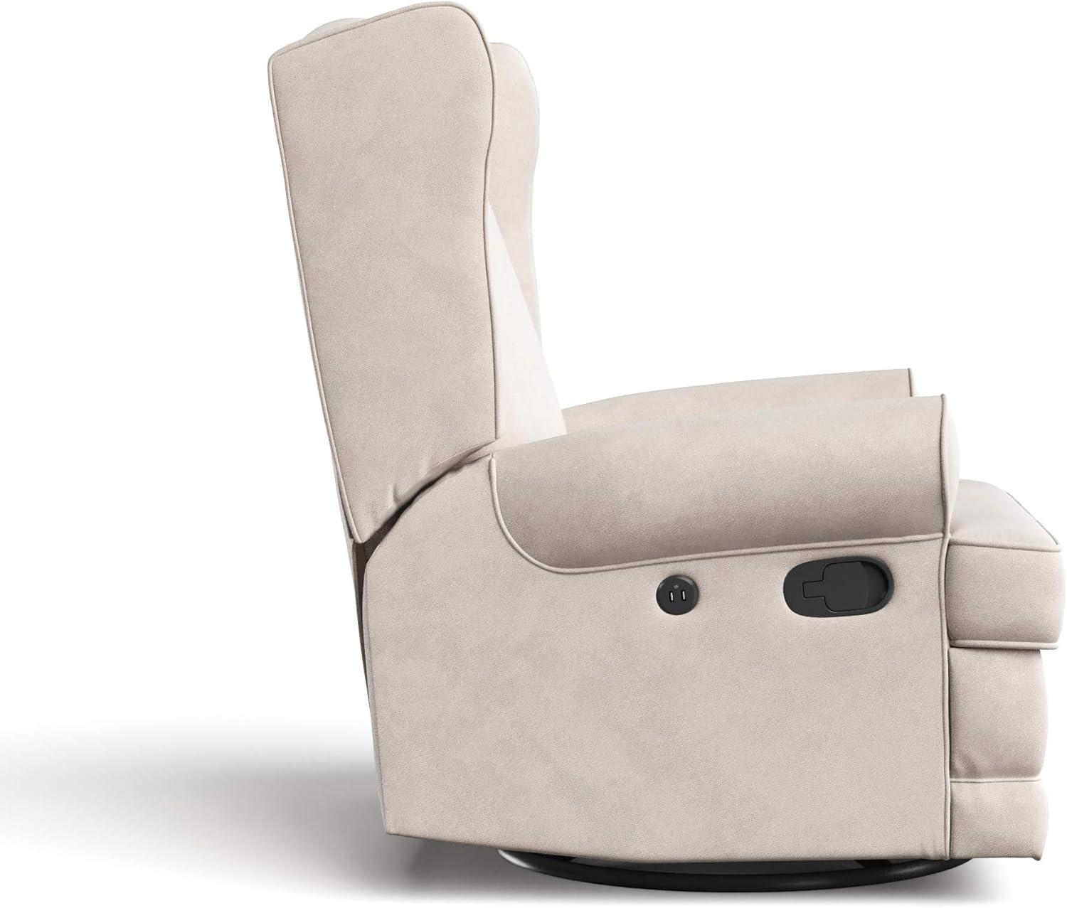 Serenity Swivel Reclining Glider Rocking Chair with USB