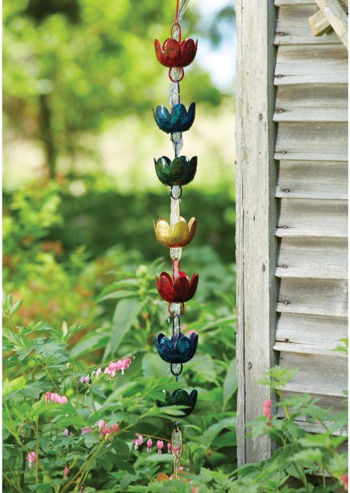 Multicolor Steel Lily Cup Rain Chain