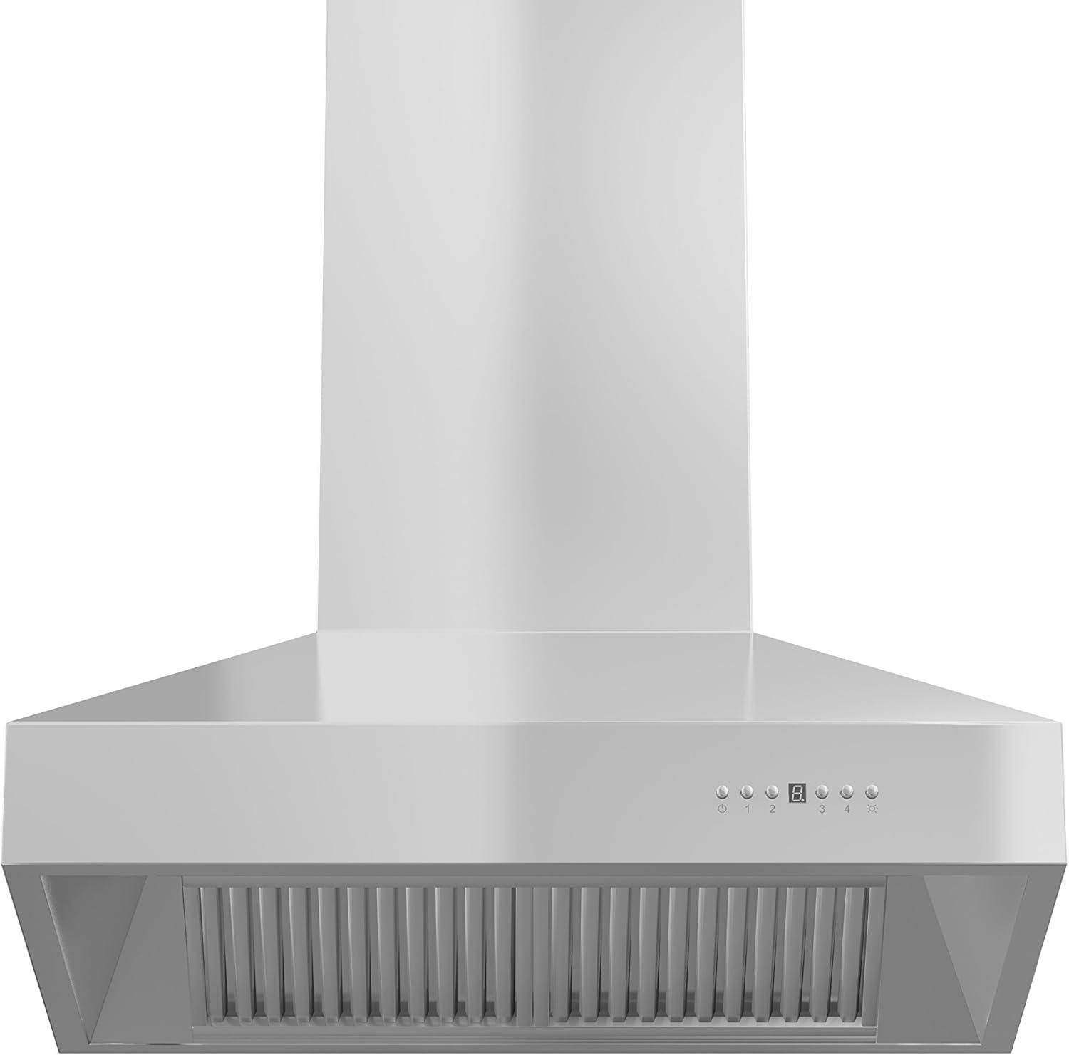 54" Professional 700 CFM Ducted Wall Mount Range Hood in Stainless Steel