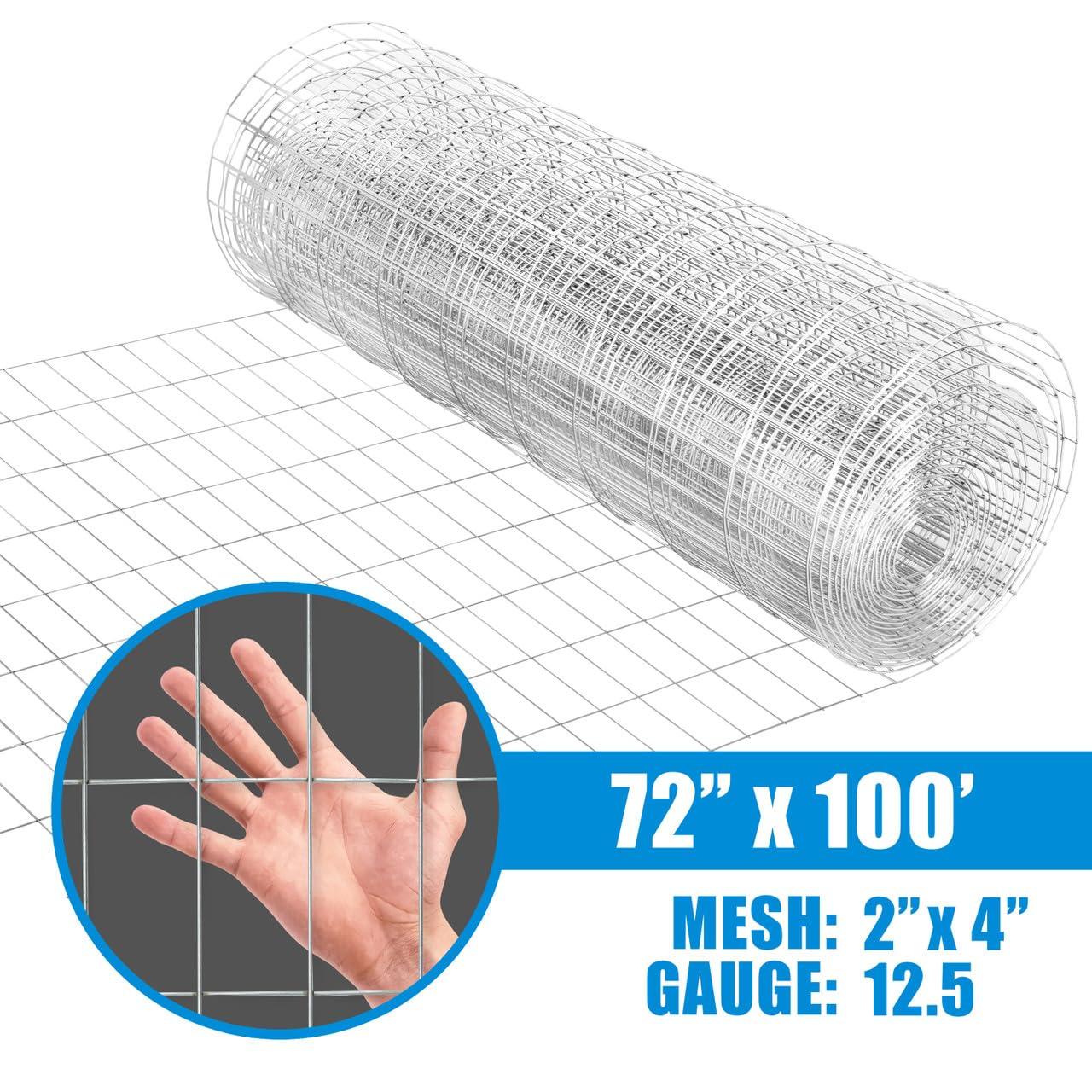 Fencer Wire Fencer Wire 12.5 Gauge Galvanized Welded Fence Wire Roll with Mesh , Multiple Options
