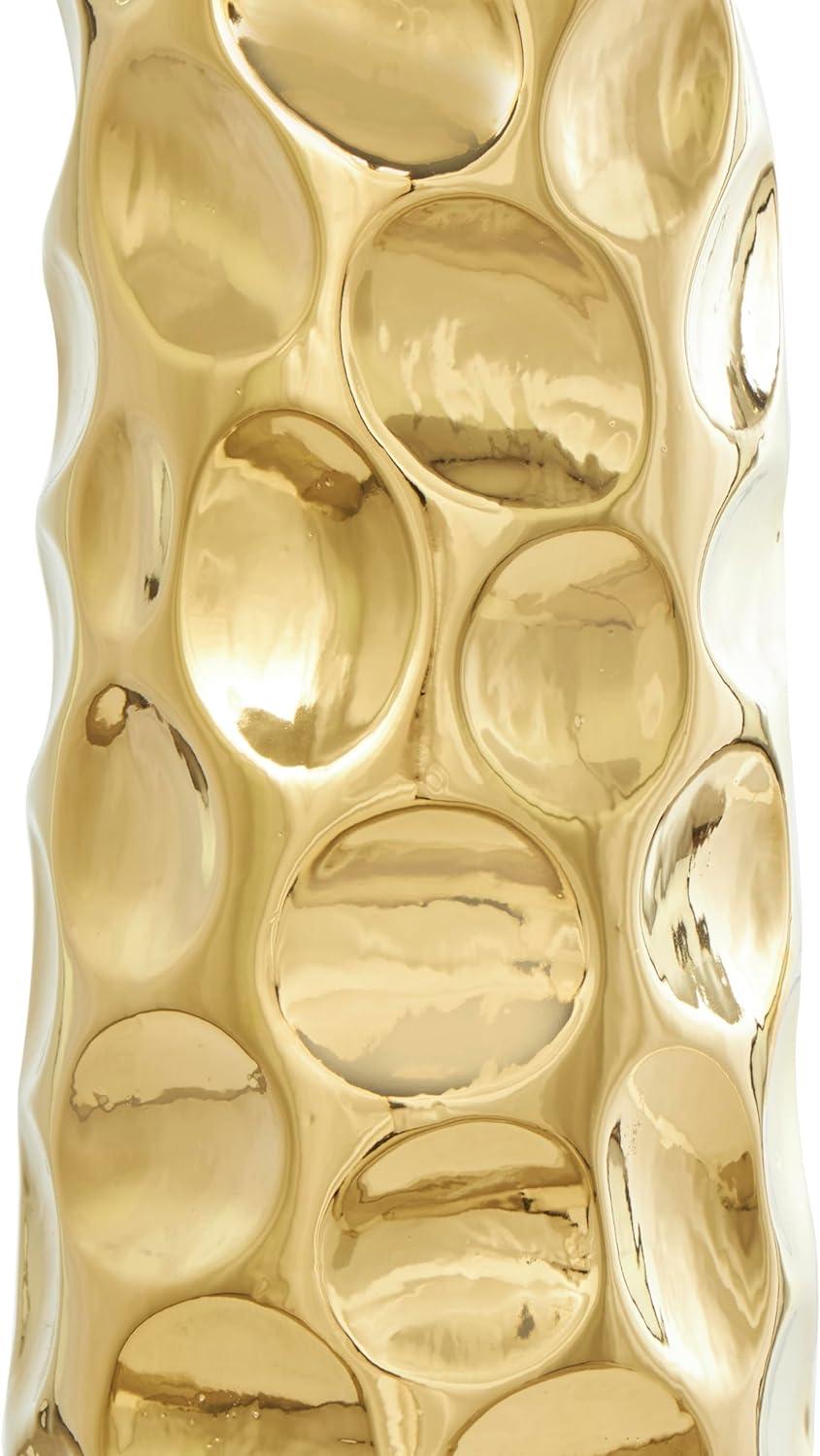 Meltham Ceramic Cone Decorative Vase with Concaved Bubble Texture