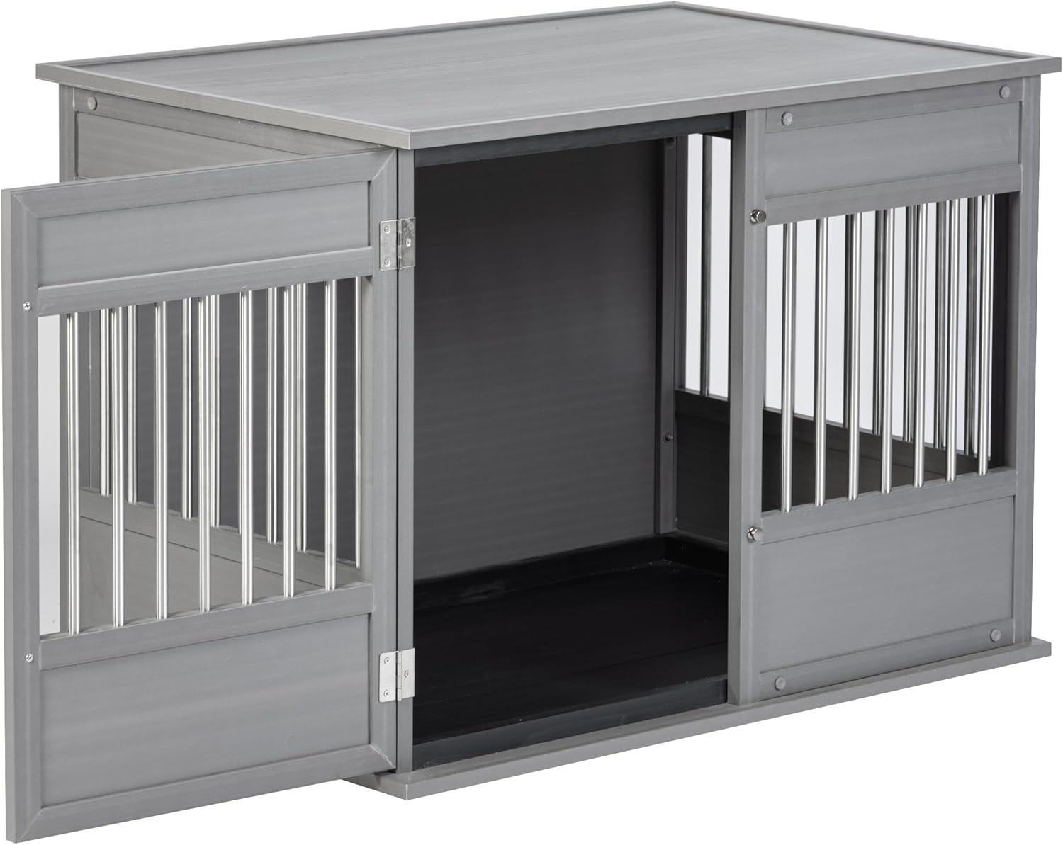New Age Pet Horizon Pet Crate - ECOFLEX, Stainless Steel, Easy Access Door, 10-Year Warranty