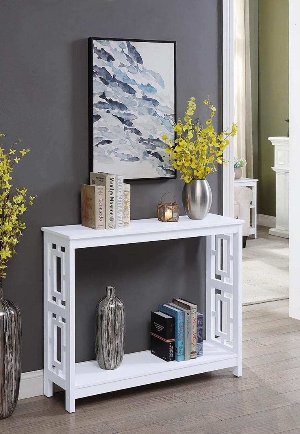 Convenience Concepts Town Square Console Table, White