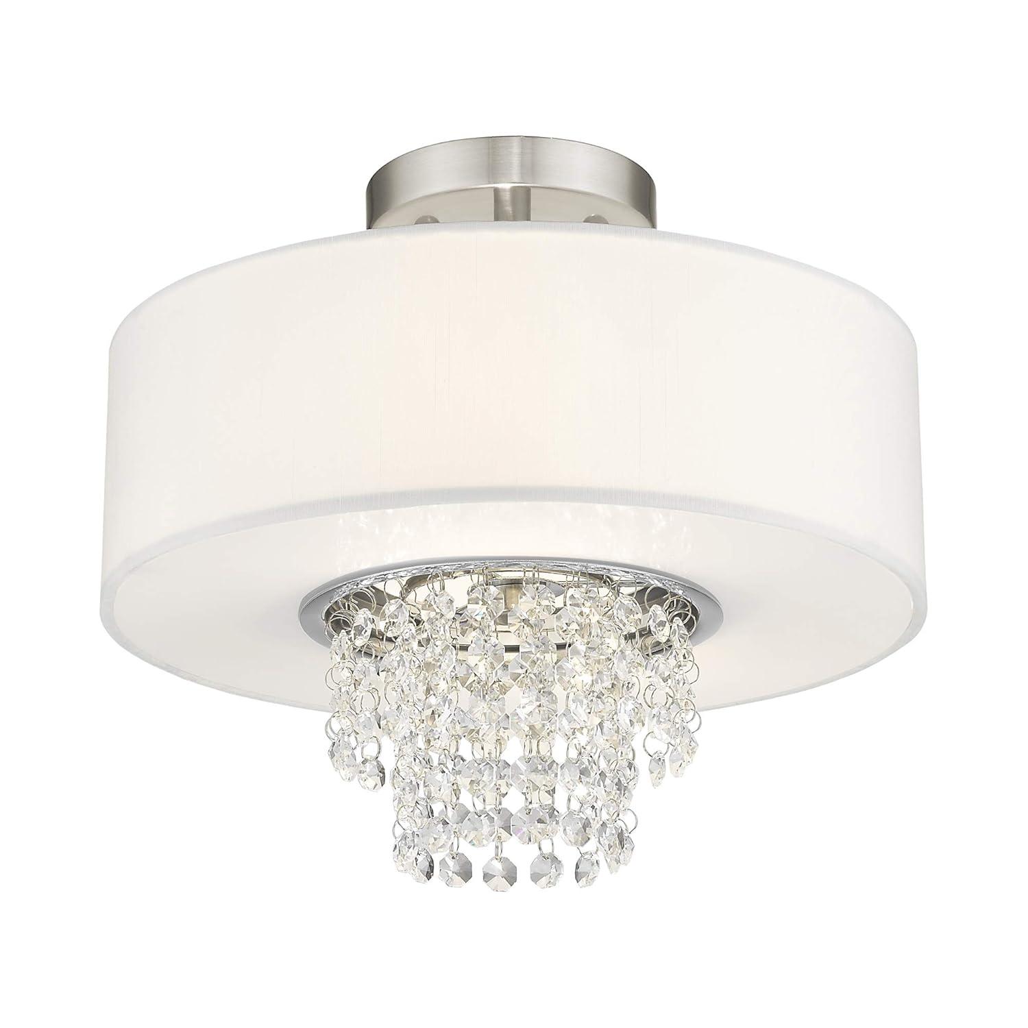 Livex Lighting Carlisle 2 - Light Semi-Flush Mount in  Brushed Nickel