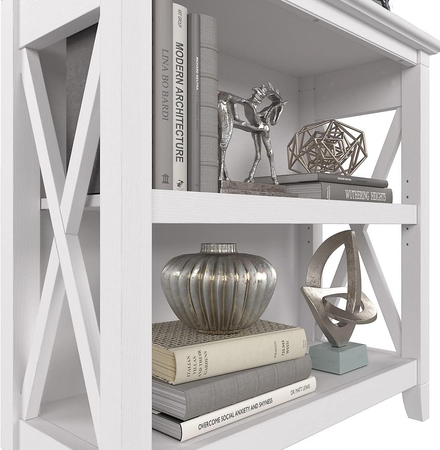 Key West Small 2 Shelf Bookcase in Pure White Oak - Engineered Wood