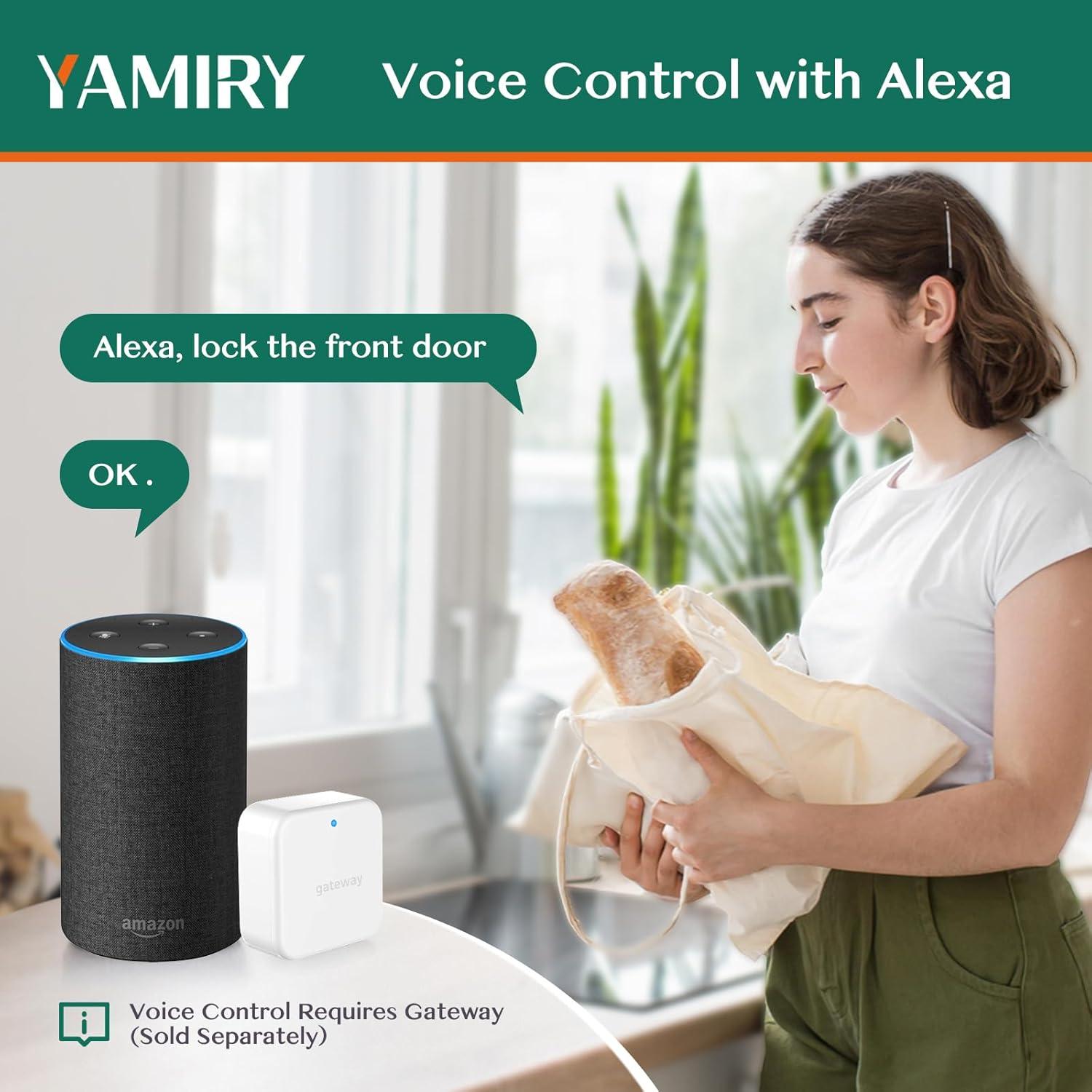 Smart Door Lock, Biometric Fingerprint, Keyless Entry, App Control, 6 Ways to Unlock, DIY Installation, Black