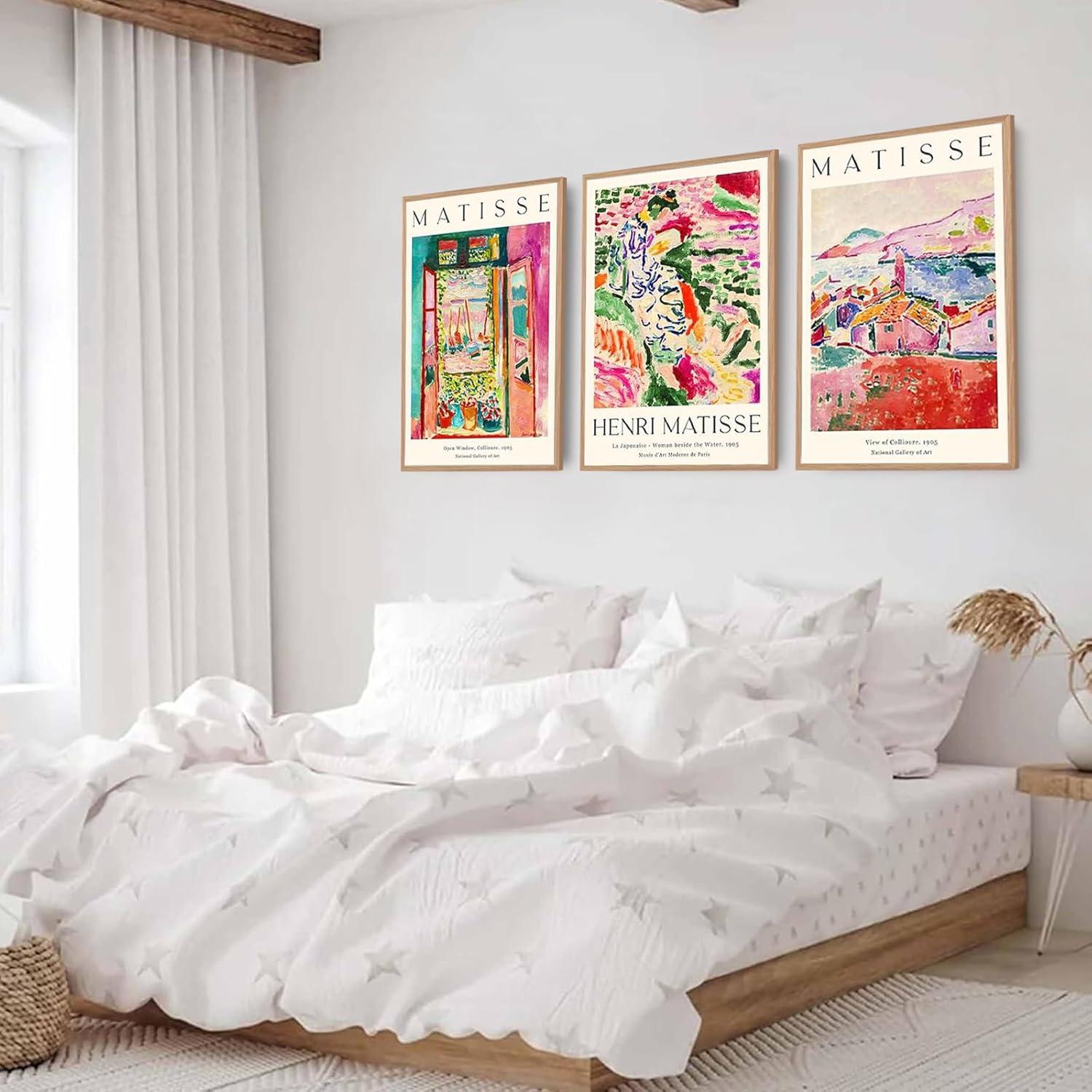 HAUS AND HUES Matisse Prints - Set of 3 Henri Matisse Wall Art, Famous Artist Paintings, Colorful Matisse Poster Set, Impressionist and Modern Art, Classic Art Poster (12x16, Unframed)