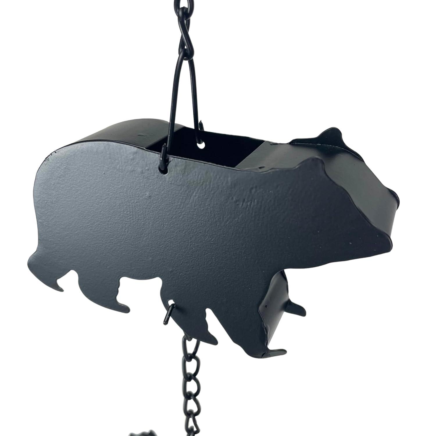 Things2Die4 71 inch Brown Metal Fish Gutter Downspout Rain Chain Home Decor Art