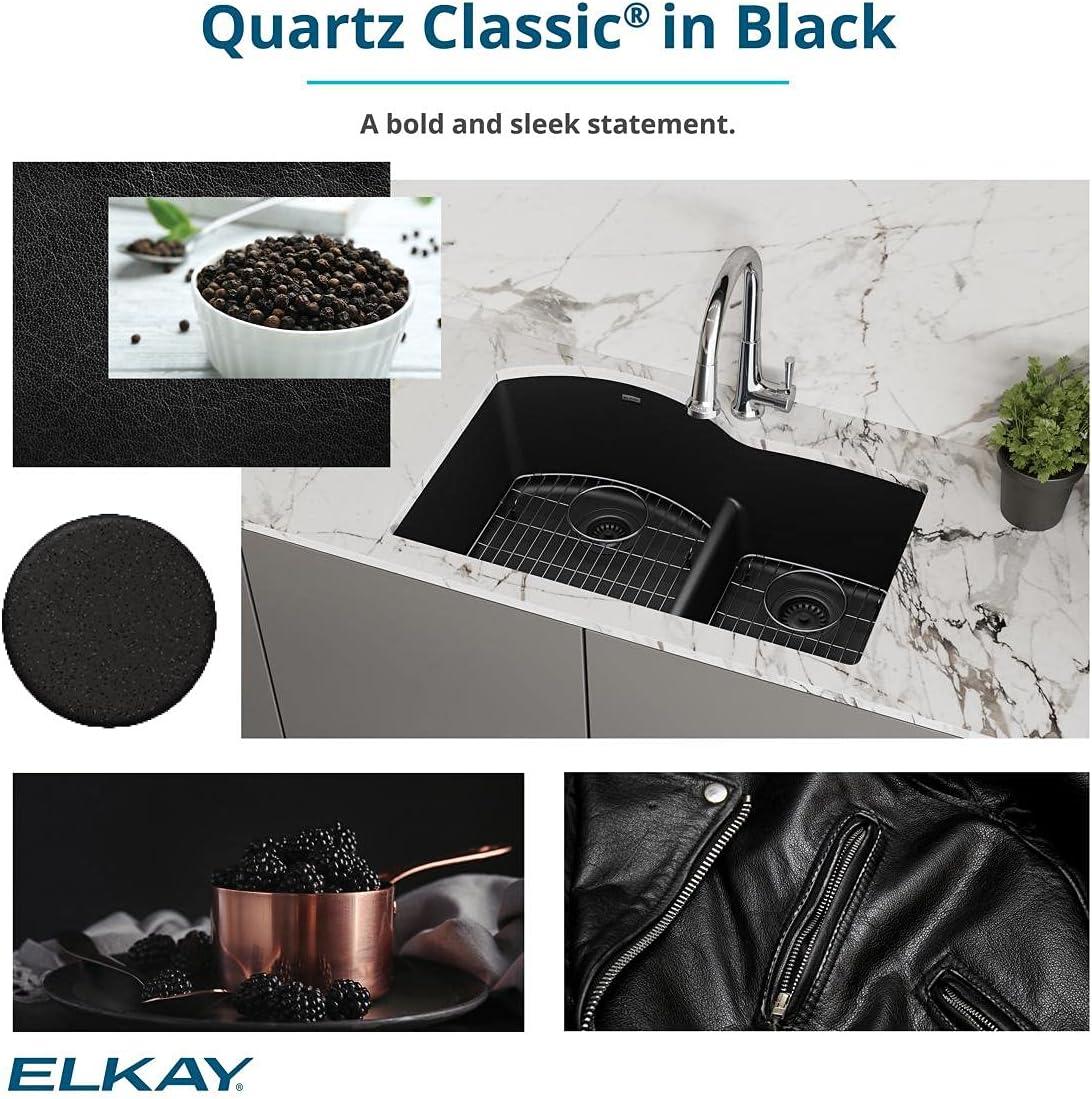 Quartz Classic 33" x 22" x 10" Double Basin Drop-In Kitchen Sink
