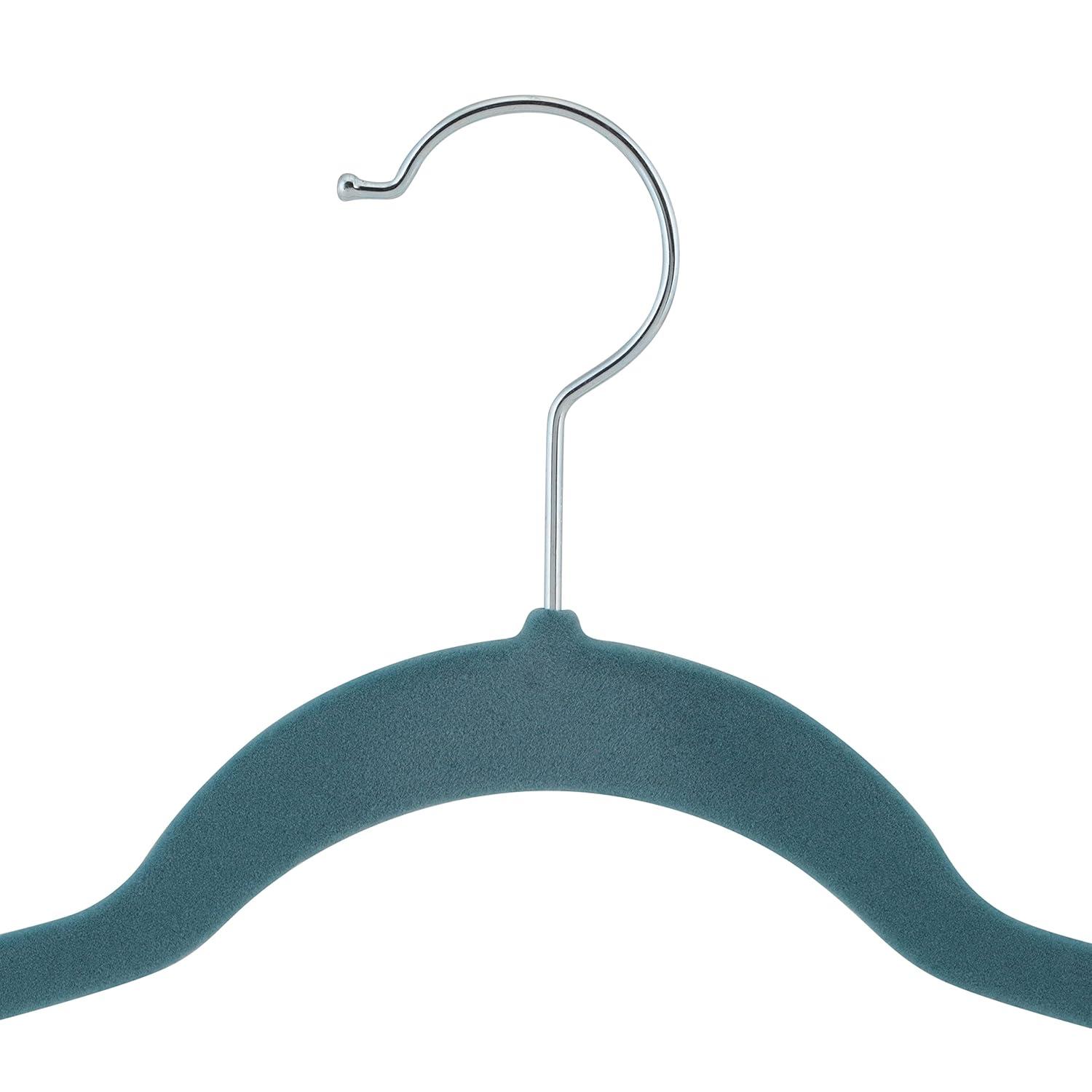 Laura Ashley 25pk Deluxe Velvet Hangers Dusty Blue