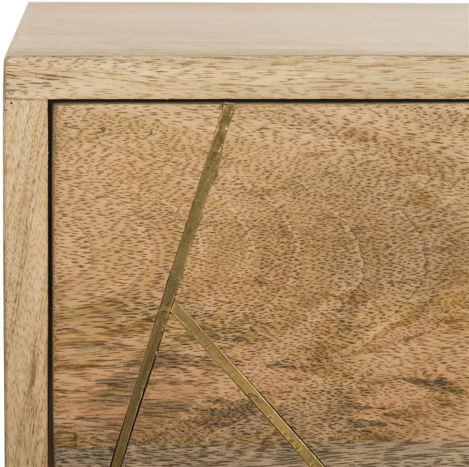 SAFAVIEH Marigold Mid-Century 1 Drawer Nightstand, Natural