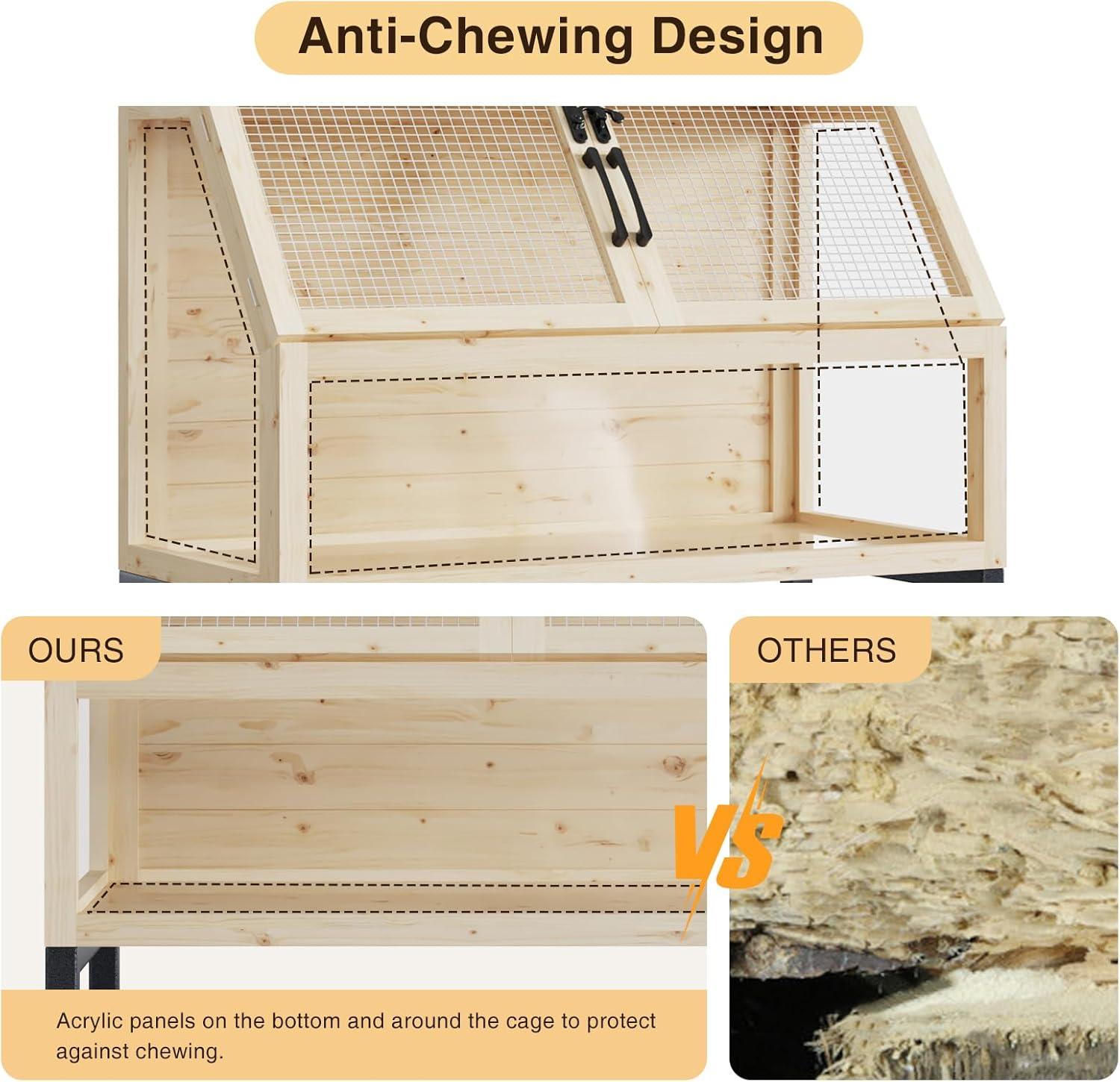 Tucker Murphy Pet™ Wooden Hamster Cage With Storage Shelf,Ventilated Small Animal Cage For Guinea Pig,Rat,Hedgehog,Chinchilla,Large Hamster Cages And Habitats With Acrylic Panels & Reviews | Wayfair