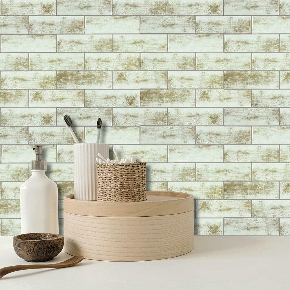 Josephine 10.5'' W x 10.5'' L PVC Peel and Stick Subway Tile