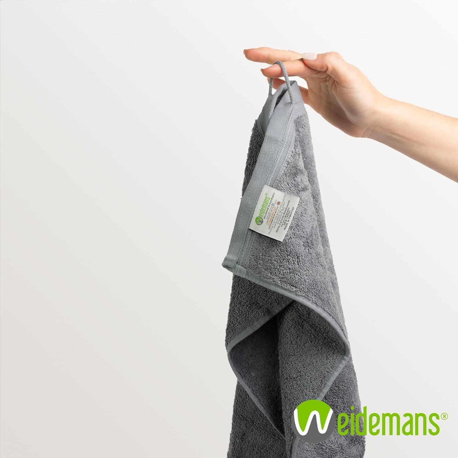 Premium 100% Cotton Towel Set of 4  Hand Towels 18" x 30" | 4 Ultra Soft and Highly Absorbent Hand Towels for Bathroom, Gym, Hotel, Spa, Machine Washable | Color: Dark Grey & Sand