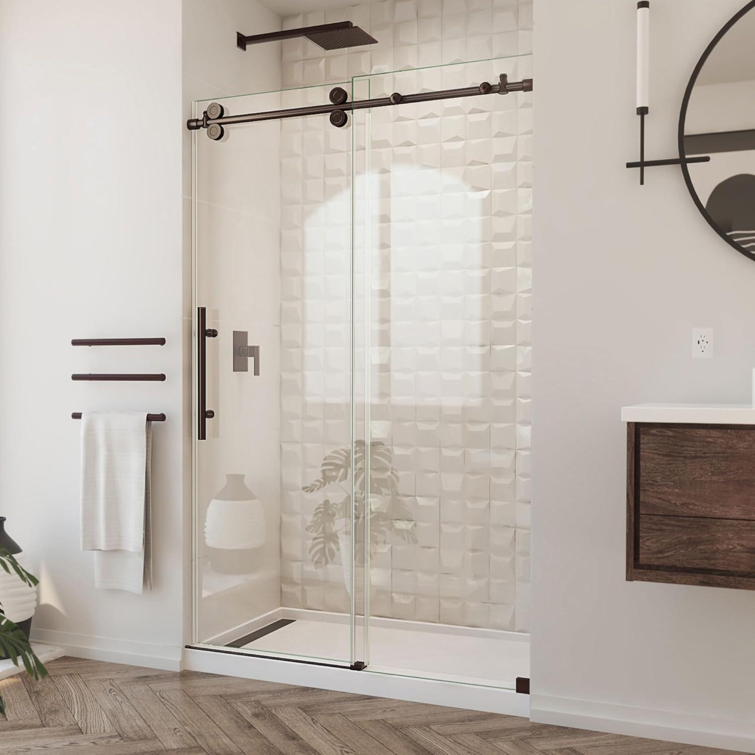 Enigma-XO 44-48" Frameless Sliding Shower Door with ClearMax