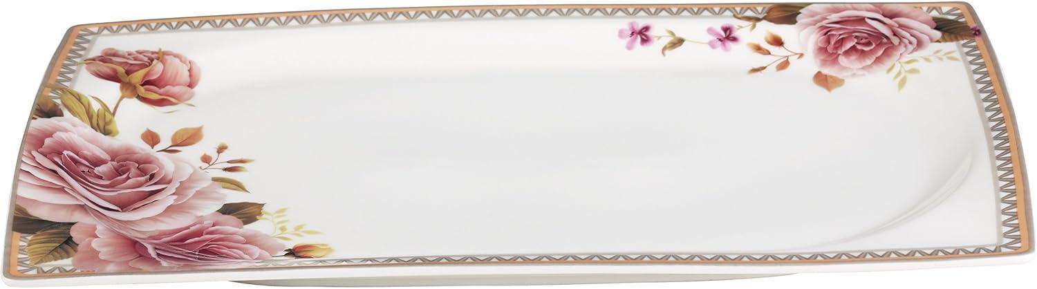 Stylish and Elegant 57 Pieces Bone China Dinnerware Set Service for Hosting Parties and Events for 8 People - Loretta, 57 Piece