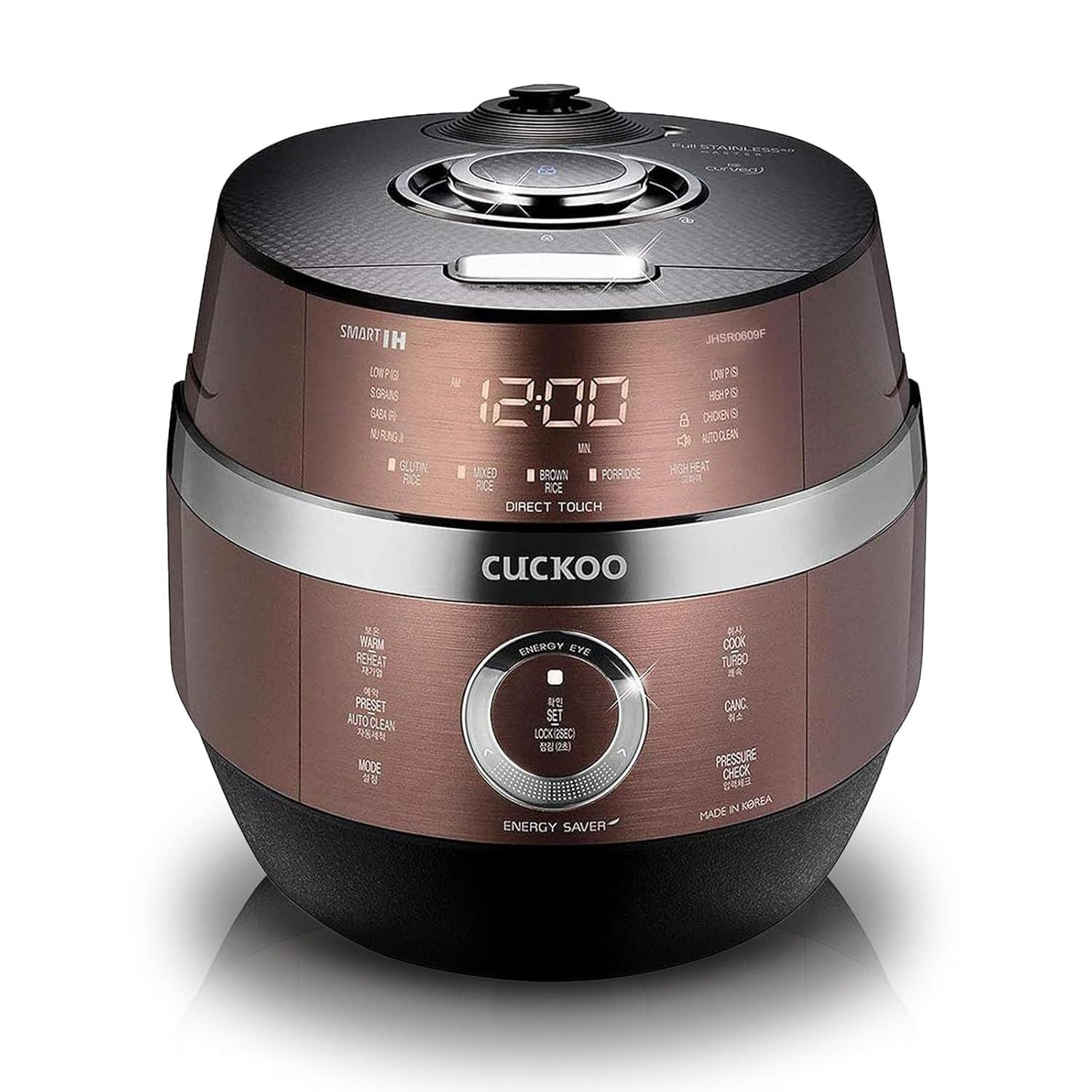 CUCKOO 10-Cup Induction Heating Pressure Rice Cooker and Warmer Bronze: 14 Settings, Automatic Keep Warm, Dishwasher-Safe Parts