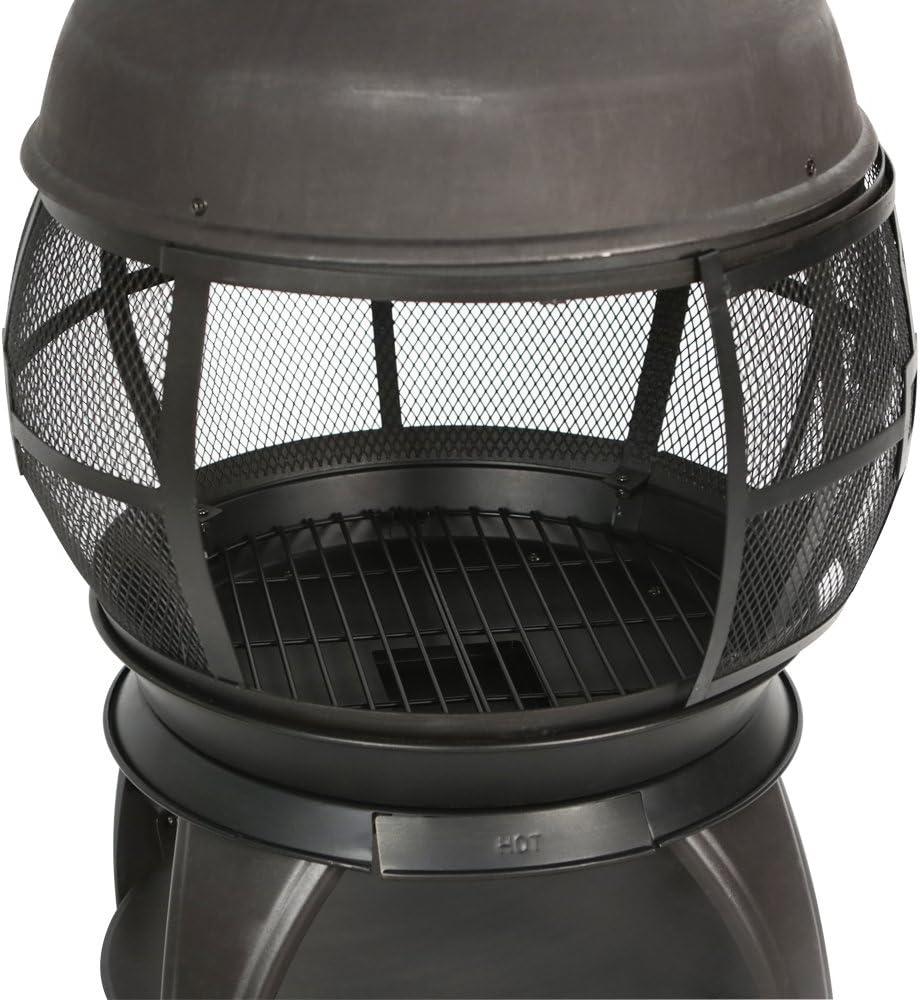 Heatmaxx Round Cast Iron Wood Burning Smokeless Chimnea