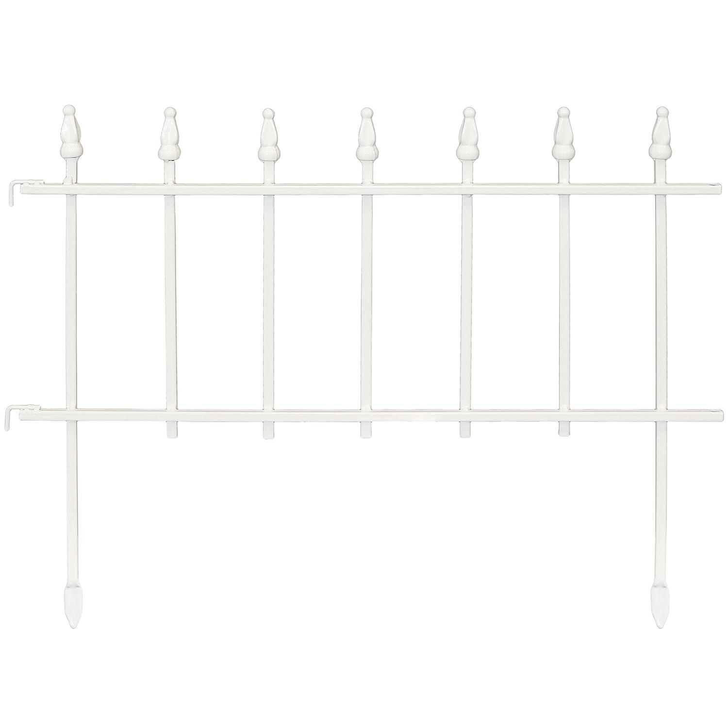 18" x 22" Iron Decorative Garden Fence Panels (Set of 5)