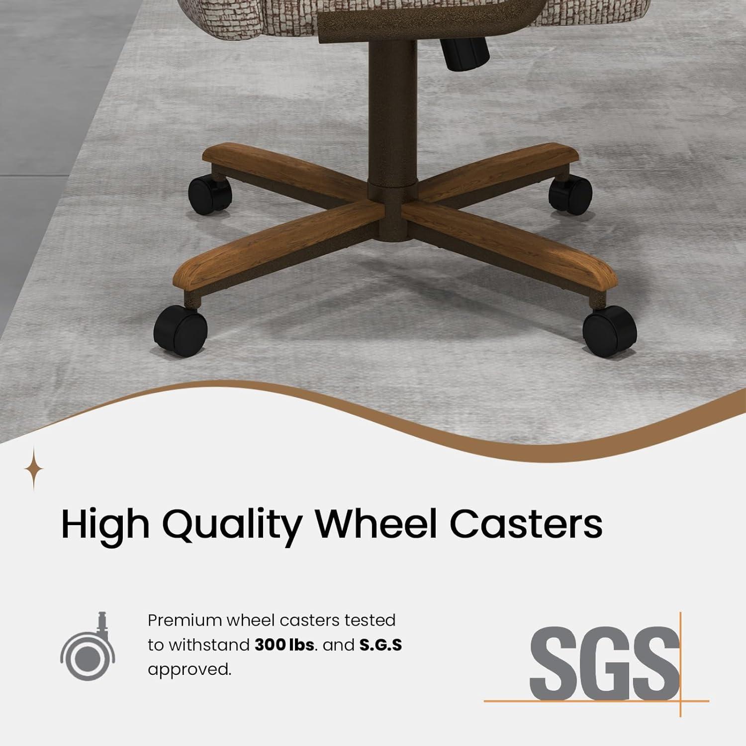 Chromcraft Douglas Swivel Dining Chair in Chestnut and Texture Bronze (Set of 2)