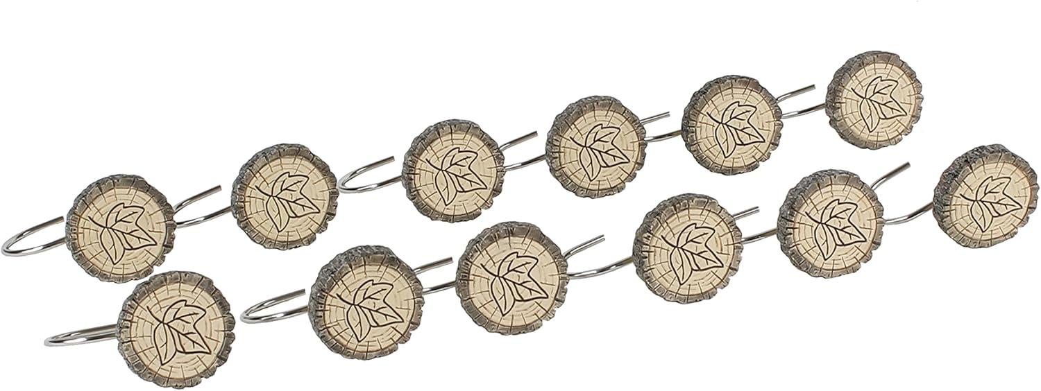 SKL Home Sundance Shower Curtain Hooks, Brown 12 Count